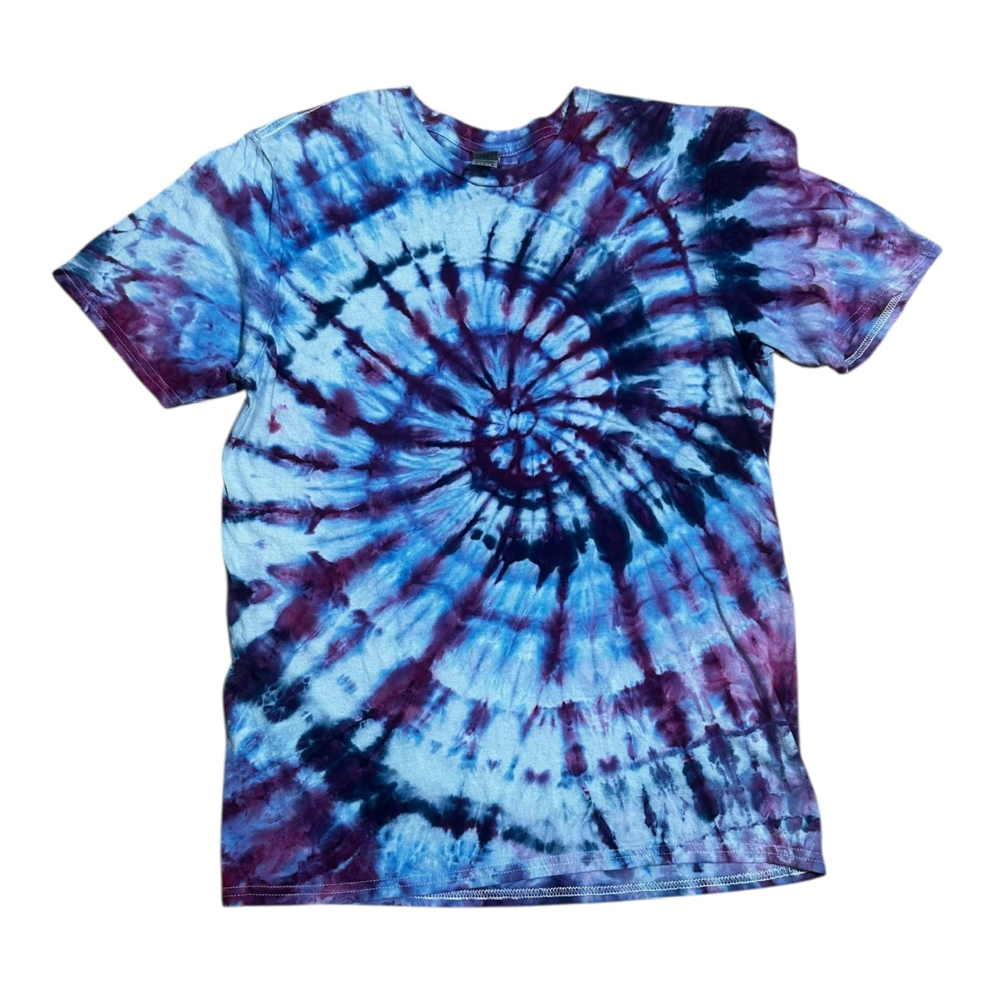 Adult Medium Purple Hues Spiral Ice Dye Tie Dye Shirt