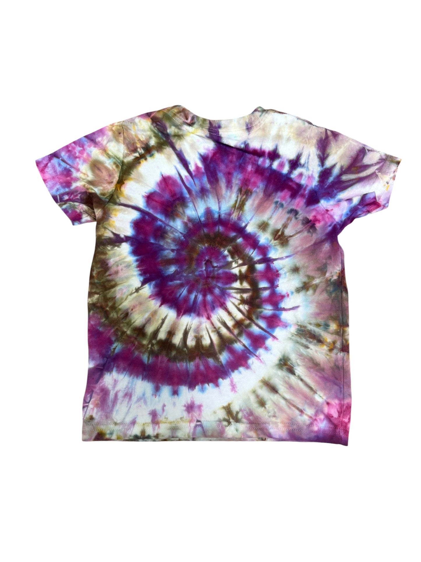 Toddler 4T Brown Blue and Purple Spiral Ice Dye Tie Dye Shirt