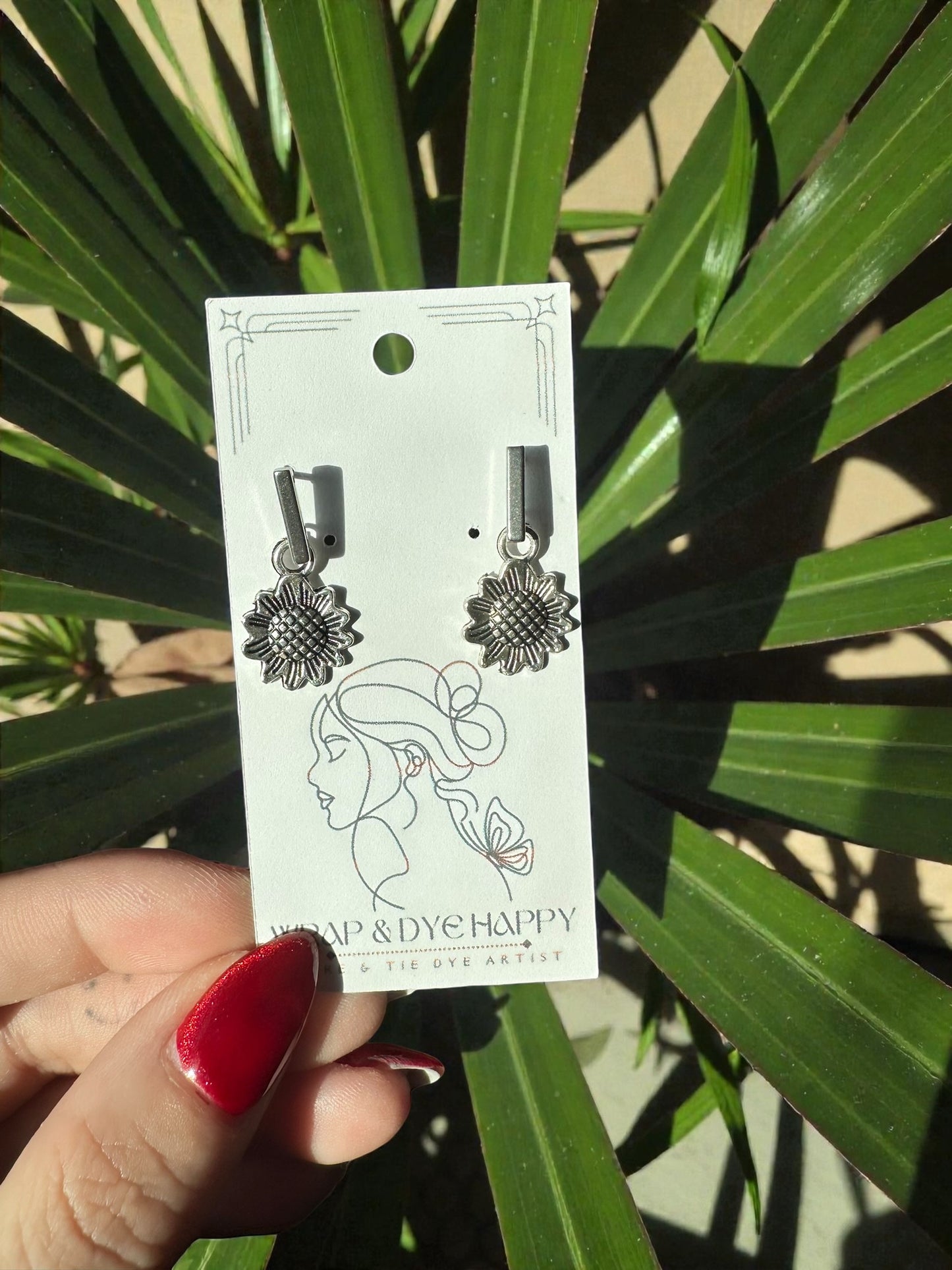 Silver | Gold Hypoallergenic Sunflower Dangle Earring