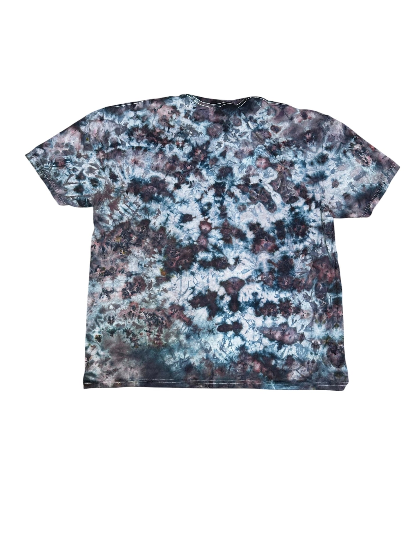 Adult 2XL Black and Purple Scrunch Ice Dye Tie Dye Shirt
