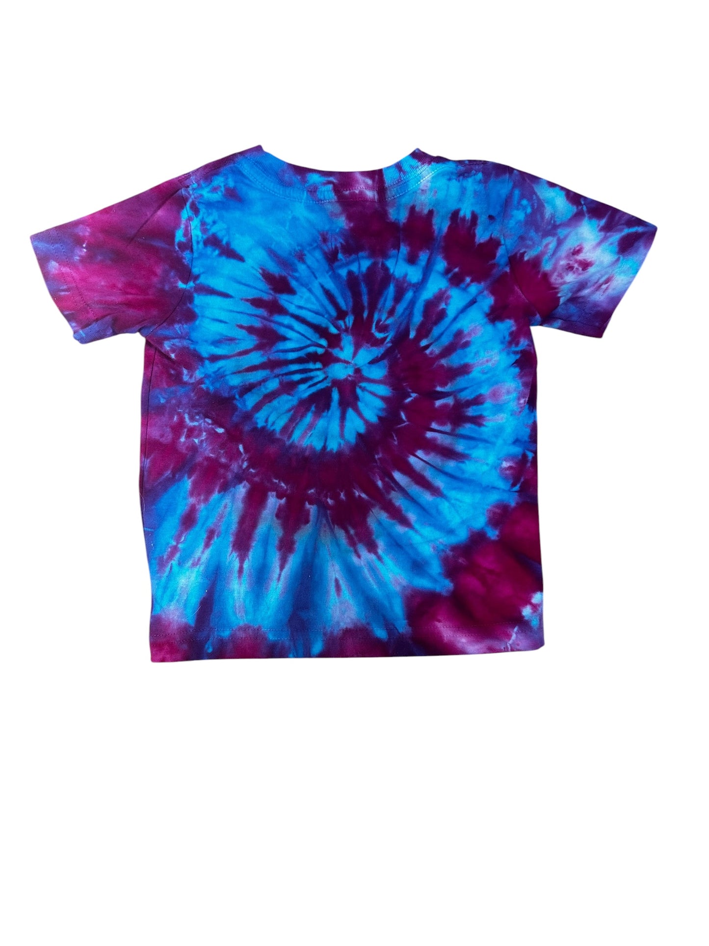 Toddler 2T Blue and Purple Spiral Ice Dye Tie Dye Shirt
