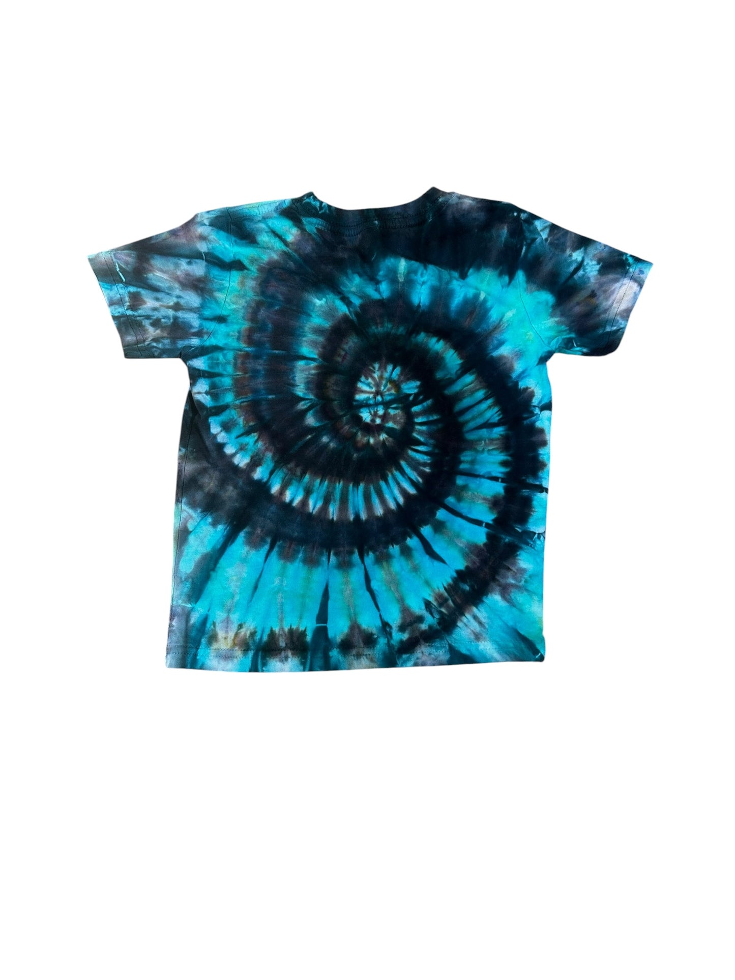 Toddler 4T Blue and Black Spiral Ice Dye Tie Dye Shirt