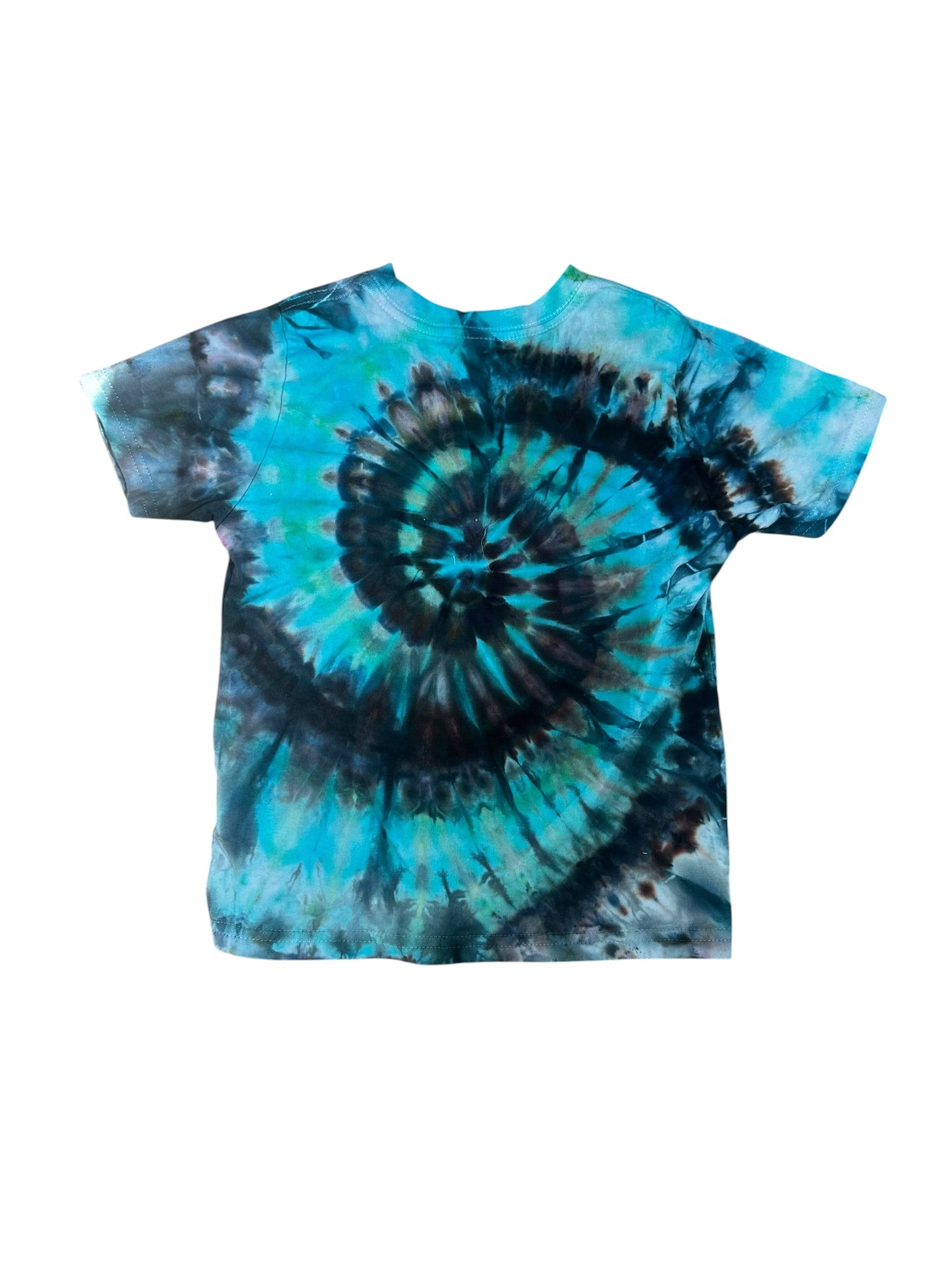 Toddler 5T Black and Blue Scrunch Ice Dye Tie Dye Shirt