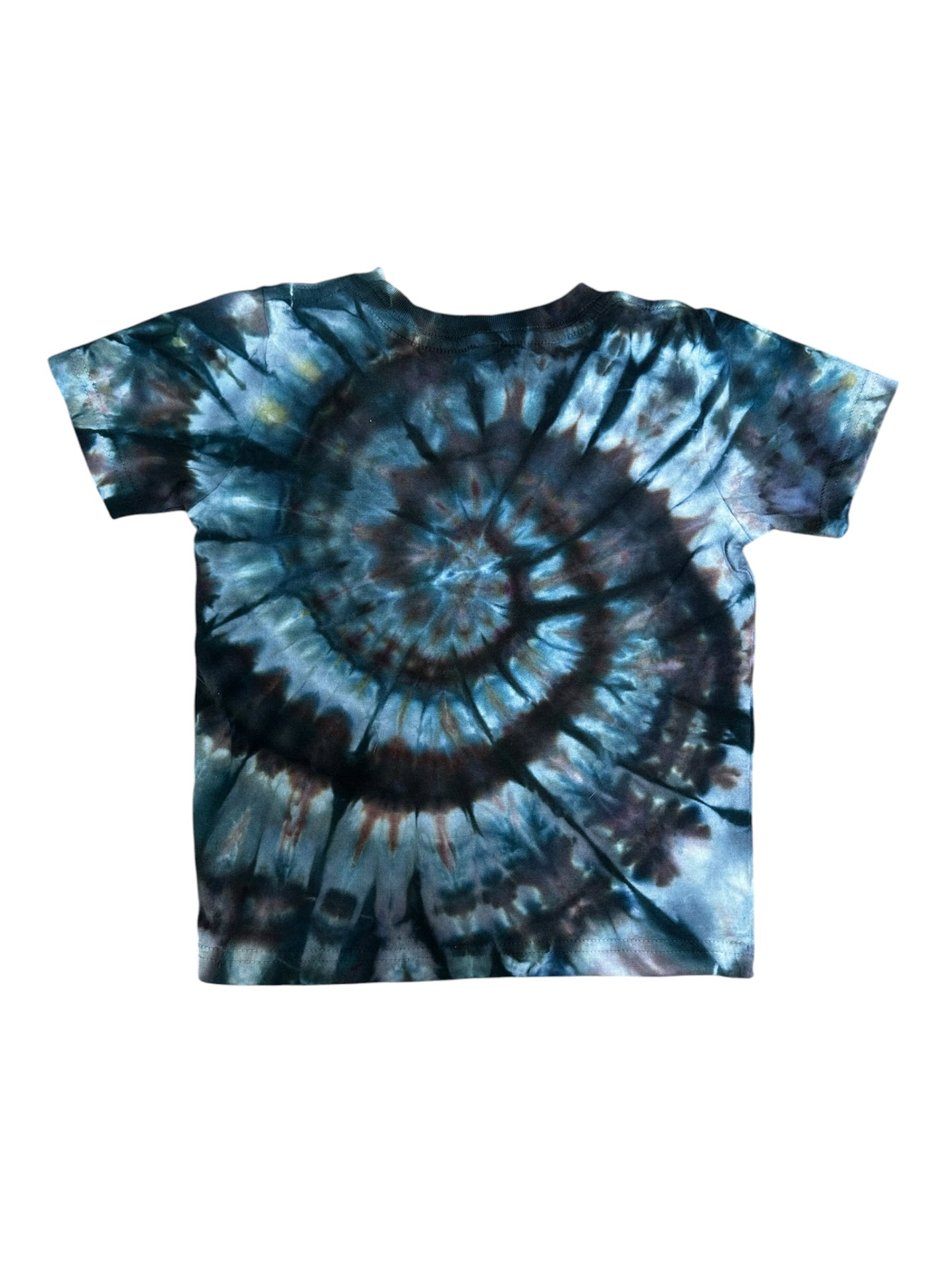 Toddler 3T Black and Gray Spiral Ice Dye Tie Dye Shirt