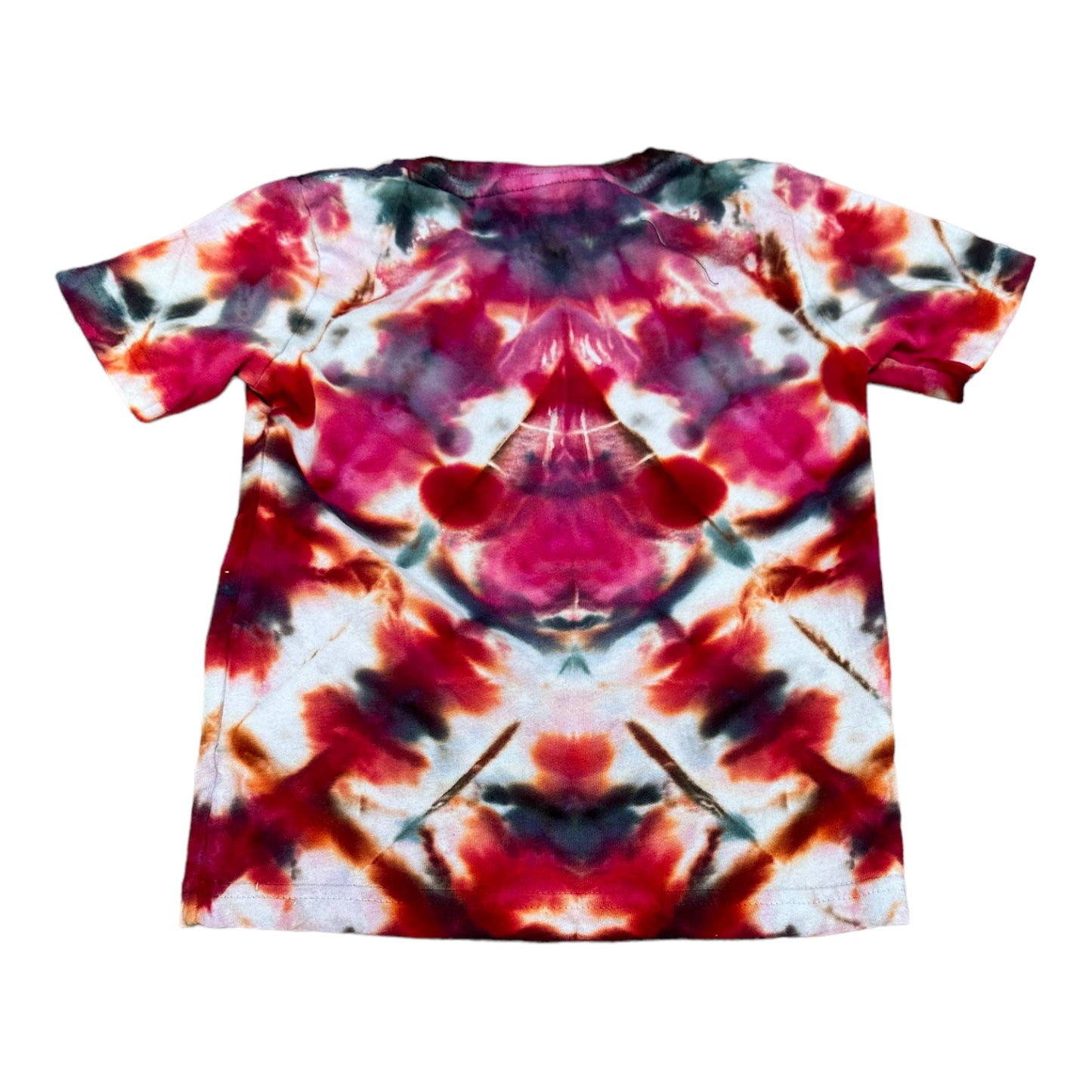 Toddler 2T Red and Black "V" Ice Dye Tie Dye Shirt