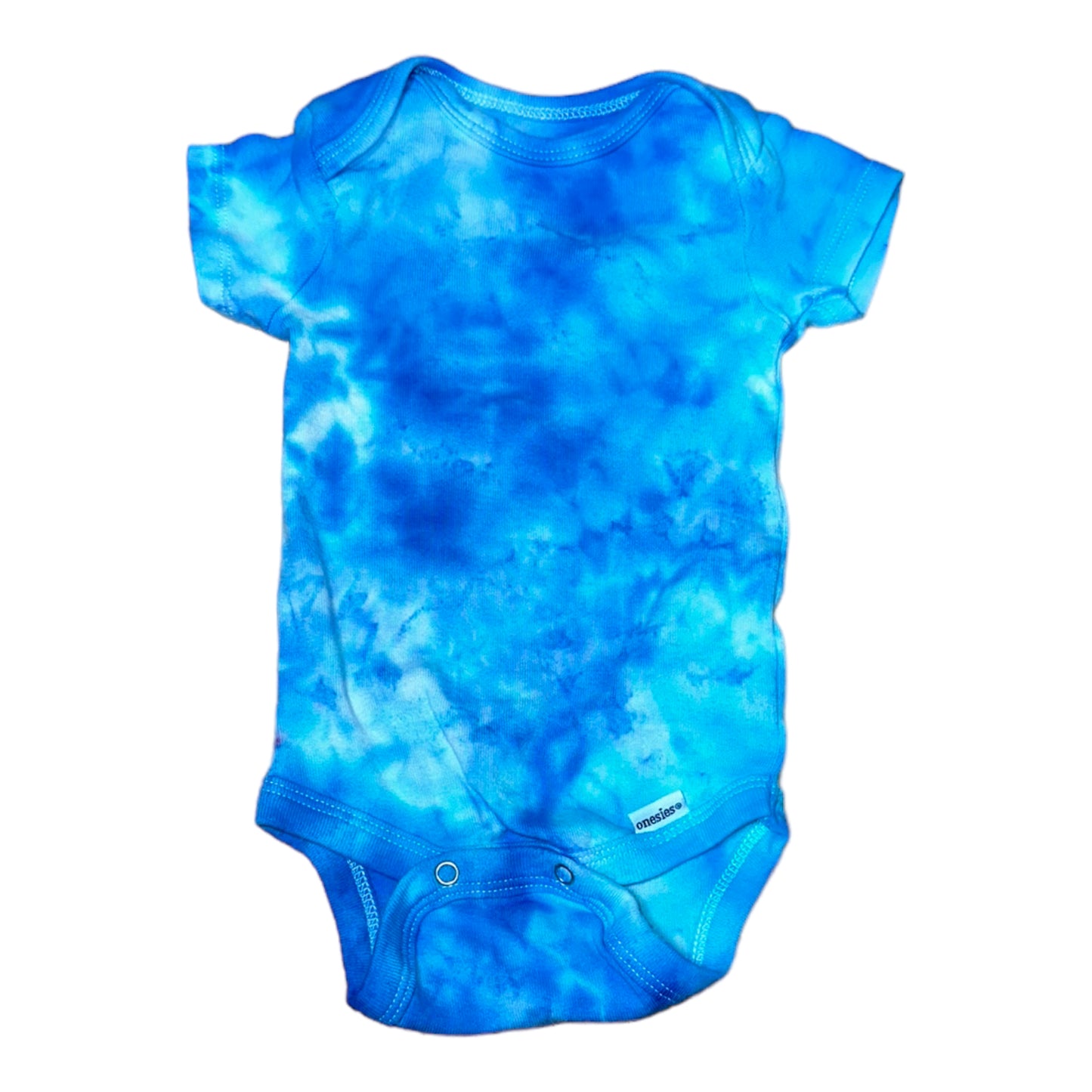 Infant 0-3 Months Blues Scrunch Ice Dye Tie Dye Onesie