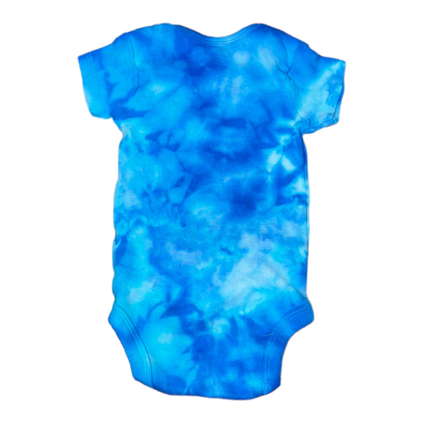 Infant 0-3 Months Blues Scrunch Ice Dye Tie Dye Onesie