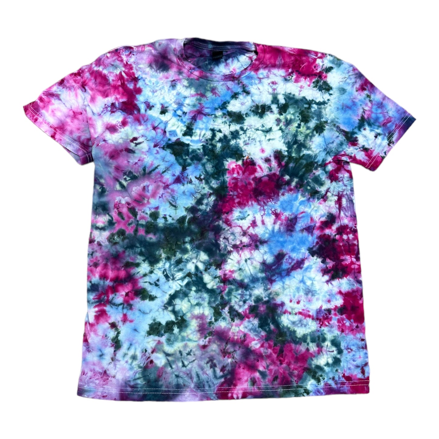Adult Medium Purple and Navy Blue Scrunch ice Dye Tie Dye Shirt