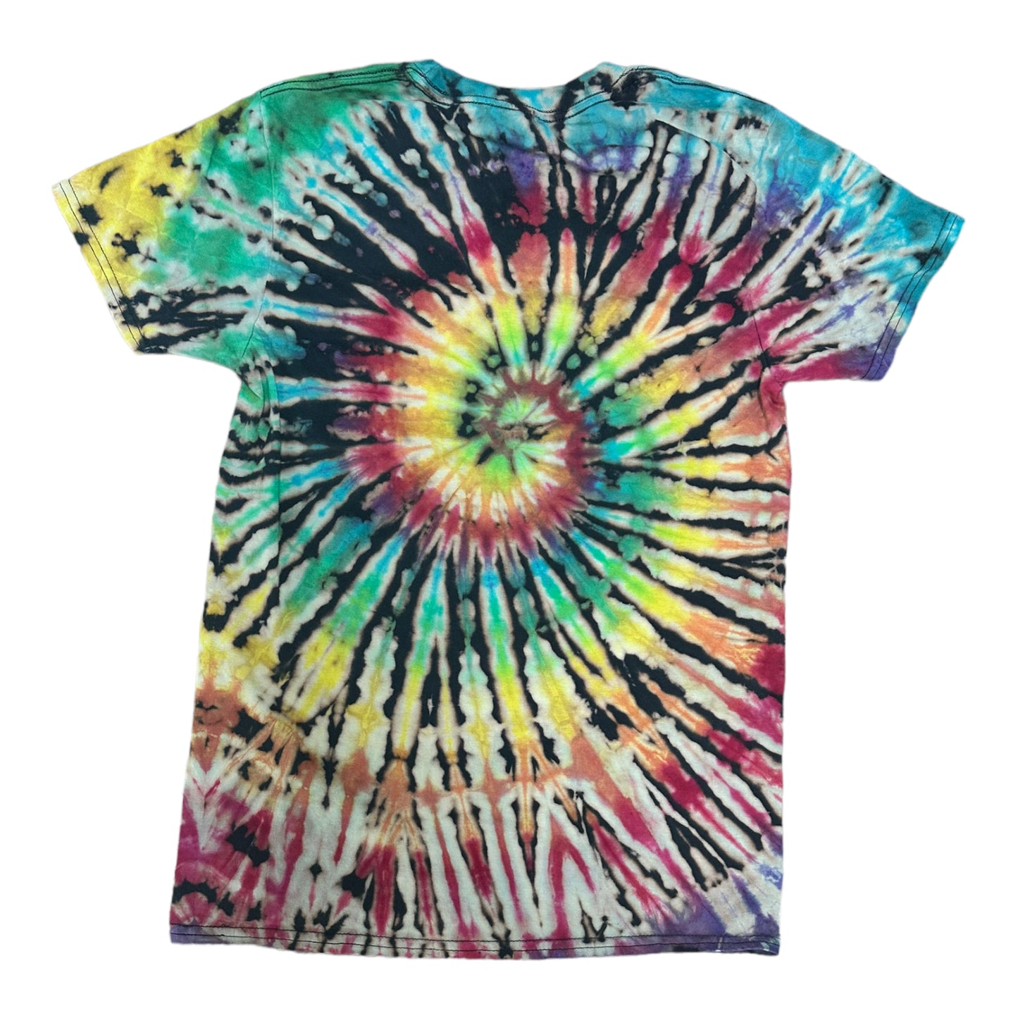 Adult Small Rainbow Spiral Reverse Tie Dye Shirt