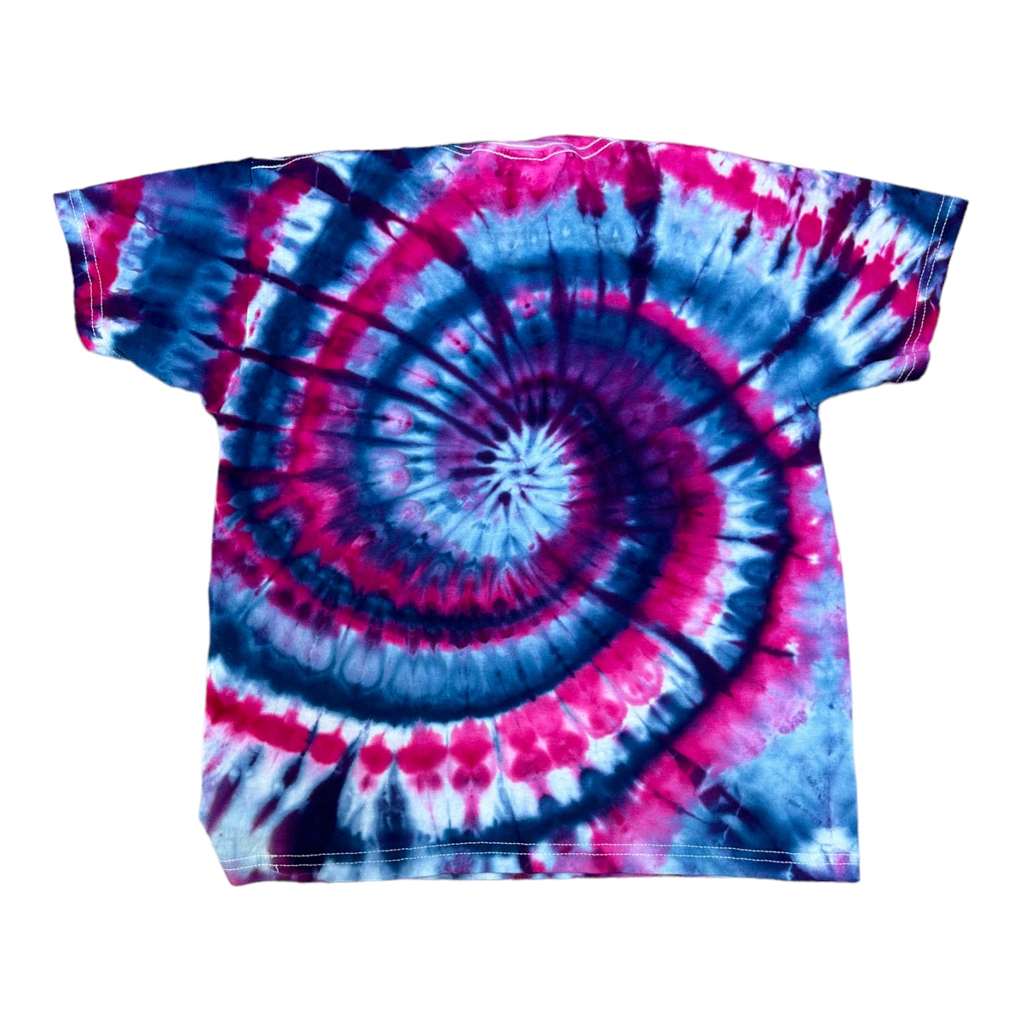 Youth Small Blue and Purple Spiral Ice Dye Tie Dye Shirt