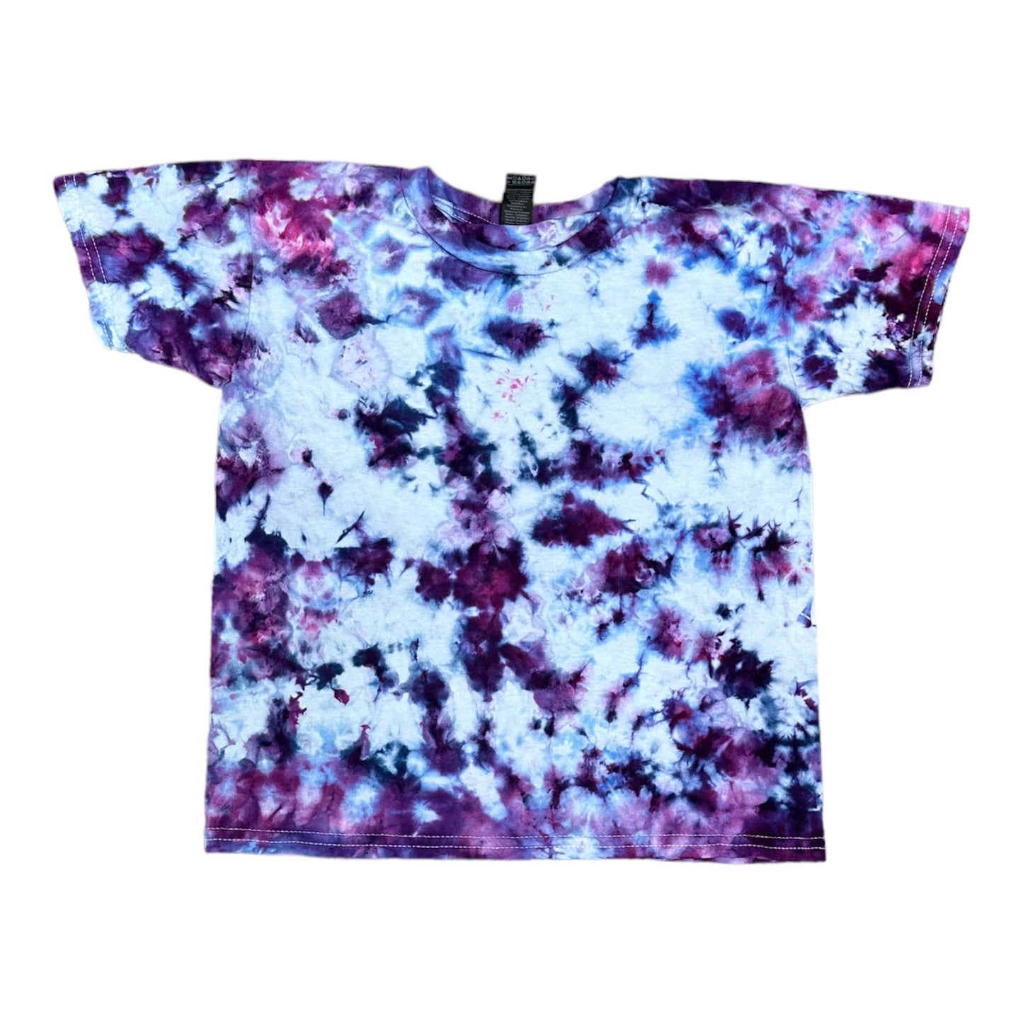 Youth Small Purple Hues Scrunch Ice Dye Tie Dye