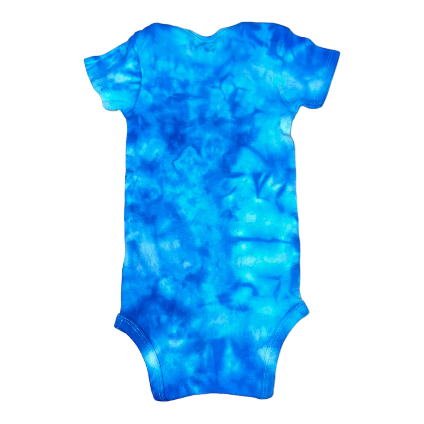 Infant 18 Months Blue Hues Scrunch Ice Dye Tie Dye Onesie*
