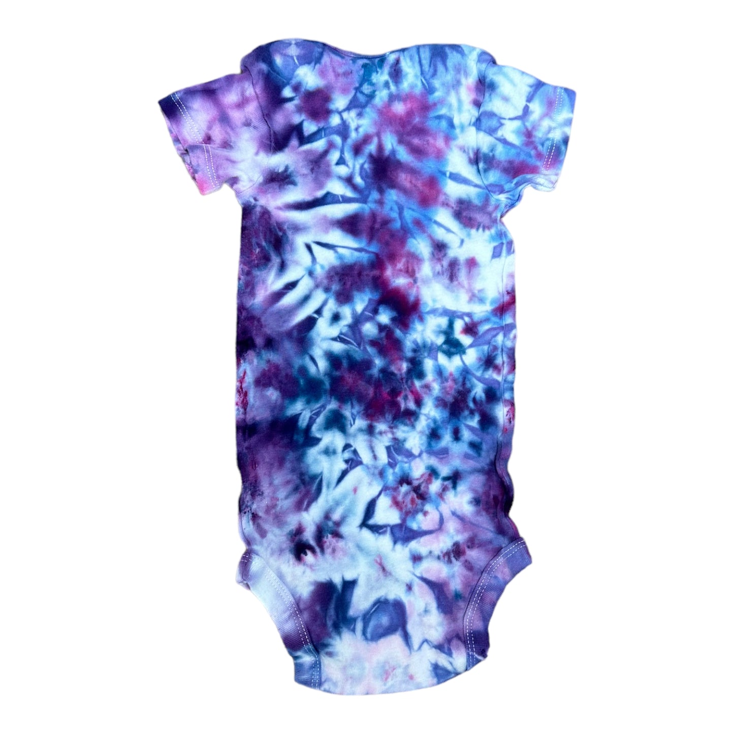 Infant 18 Months Purple Hues Scrunch Ice Dye Tie Dye Onesie