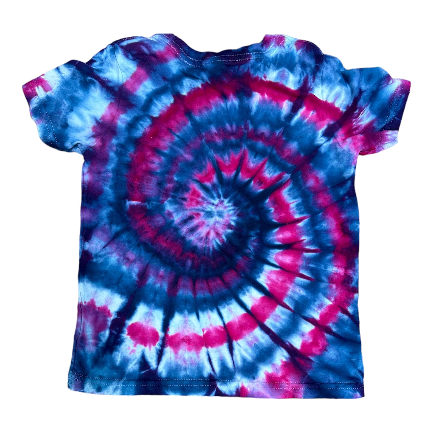 Toddler 4T Blue and Purple Spiral Ice Dye Tie Dye Shirt