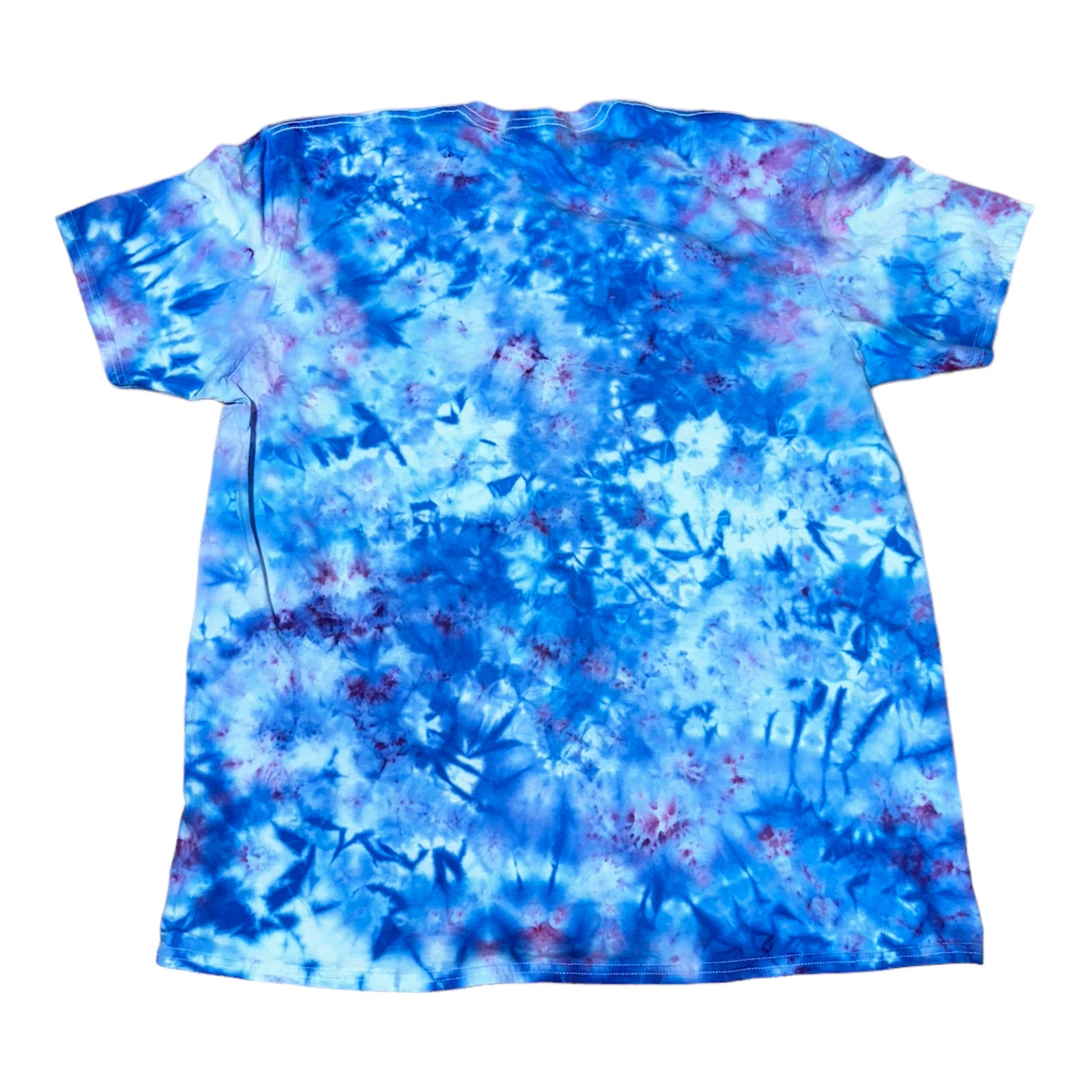 Adult 2XL Blue and Purple Scrunch Ice Dye Tie Dye Shirt