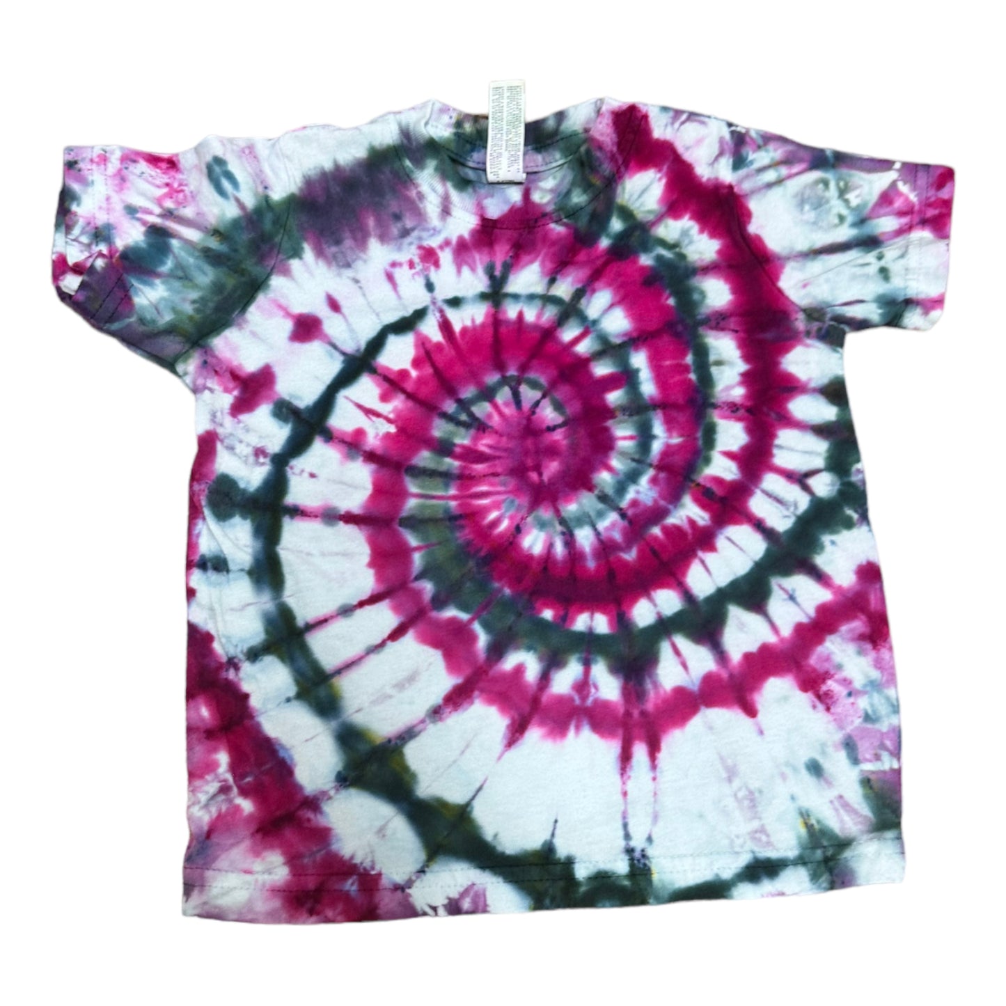 Toddler 2T Purple and Black Spiral Ice Dye Tie Dye Shirt