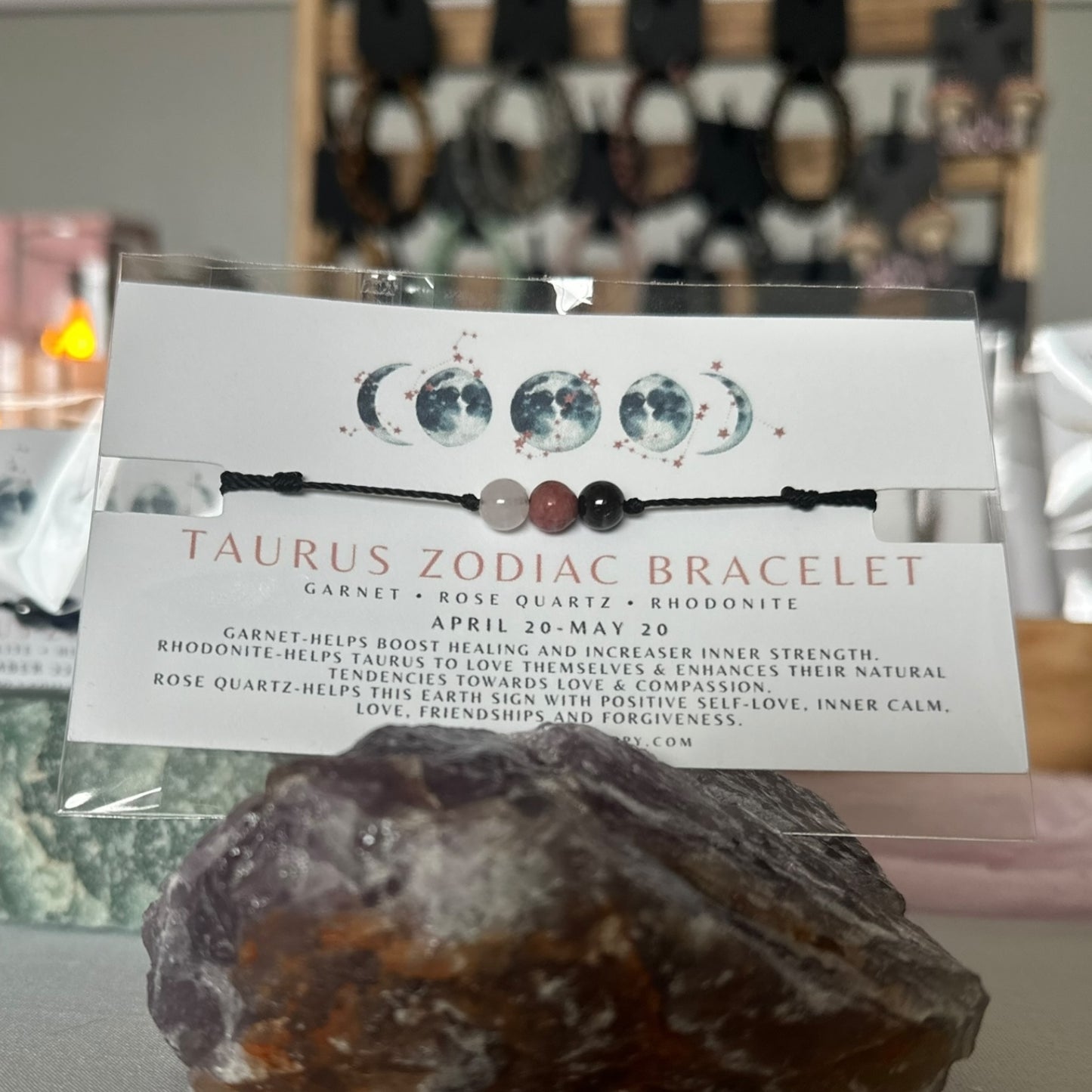 Adjustable Zodiac Horoscope Crystal Bracelet