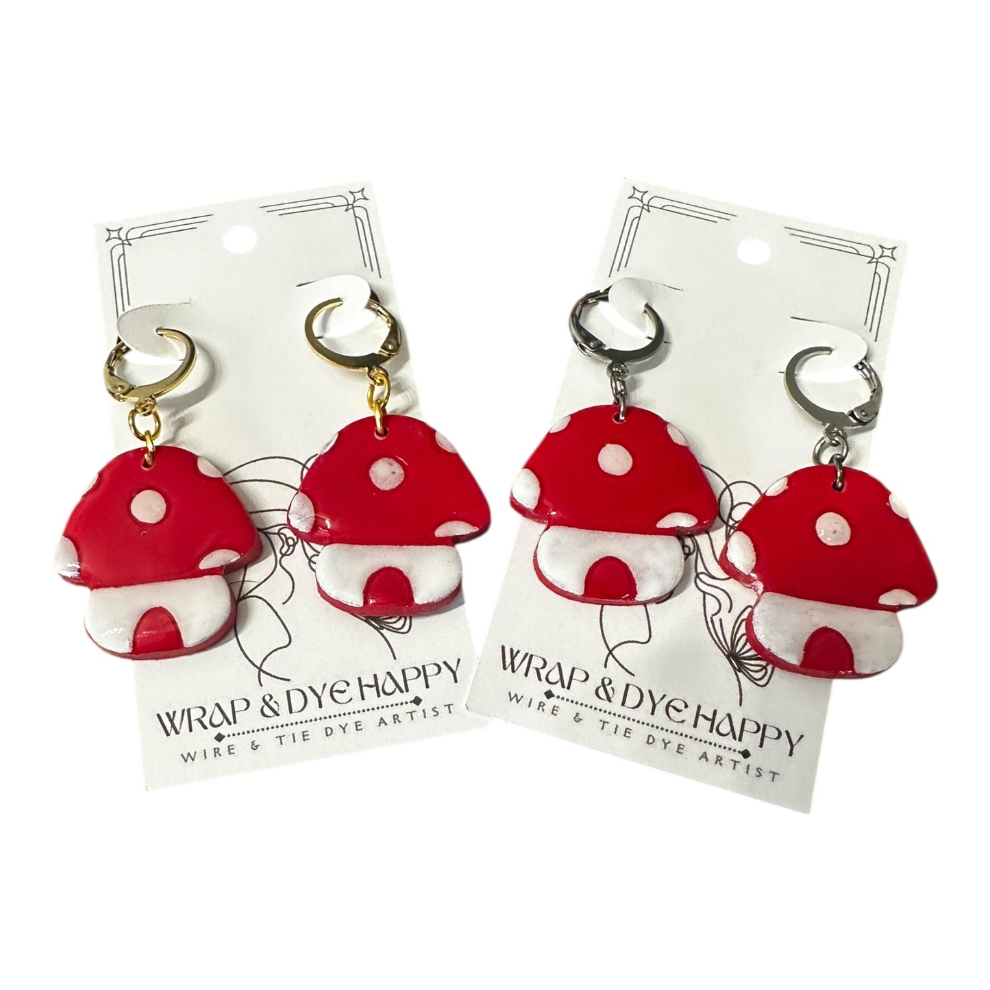 Hypoallergenic Clay Mushroom Dangle Clay Earrings