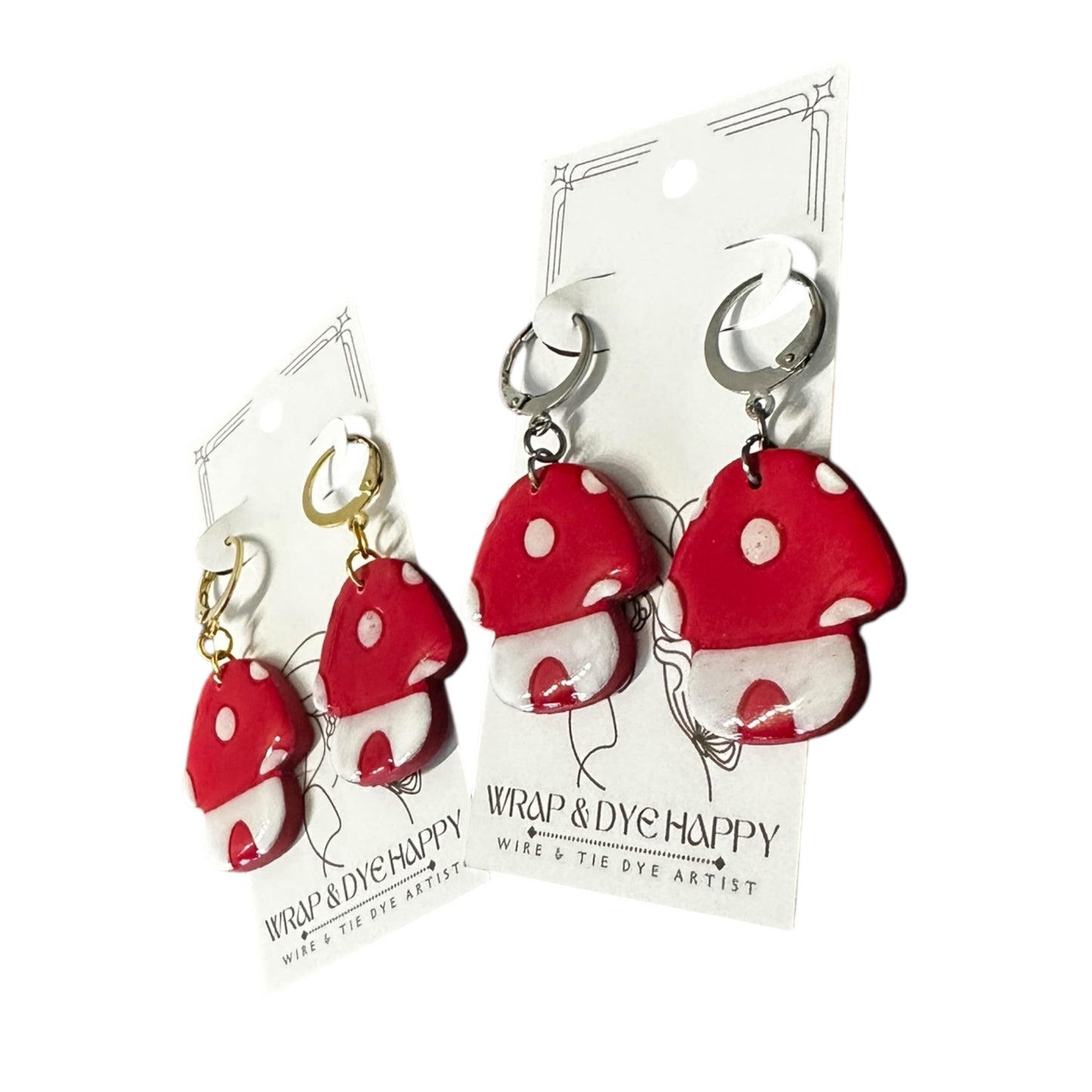 Hypoallergenic Clay Mushroom Dangle Clay Earrings