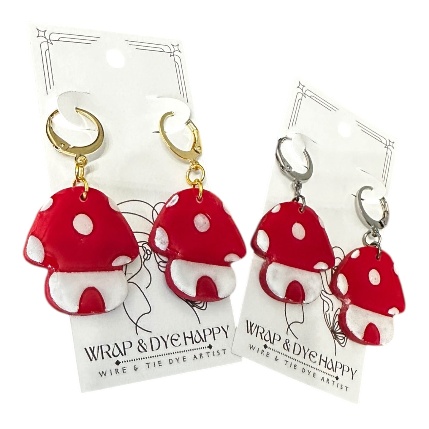 Hypoallergenic Clay Mushroom Dangle Clay Earrings