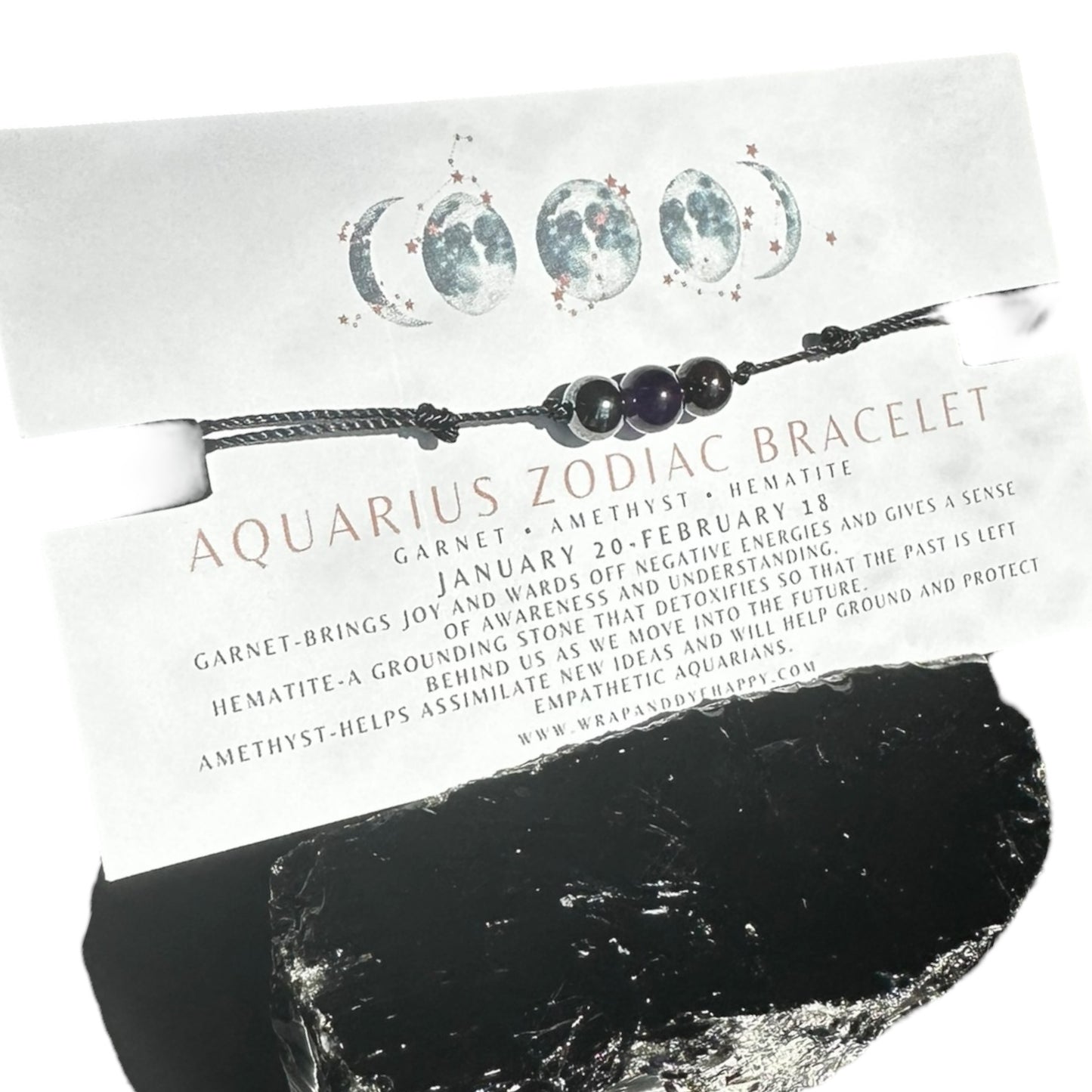 Adjustable Zodiac Horoscope Crystal Bracelet