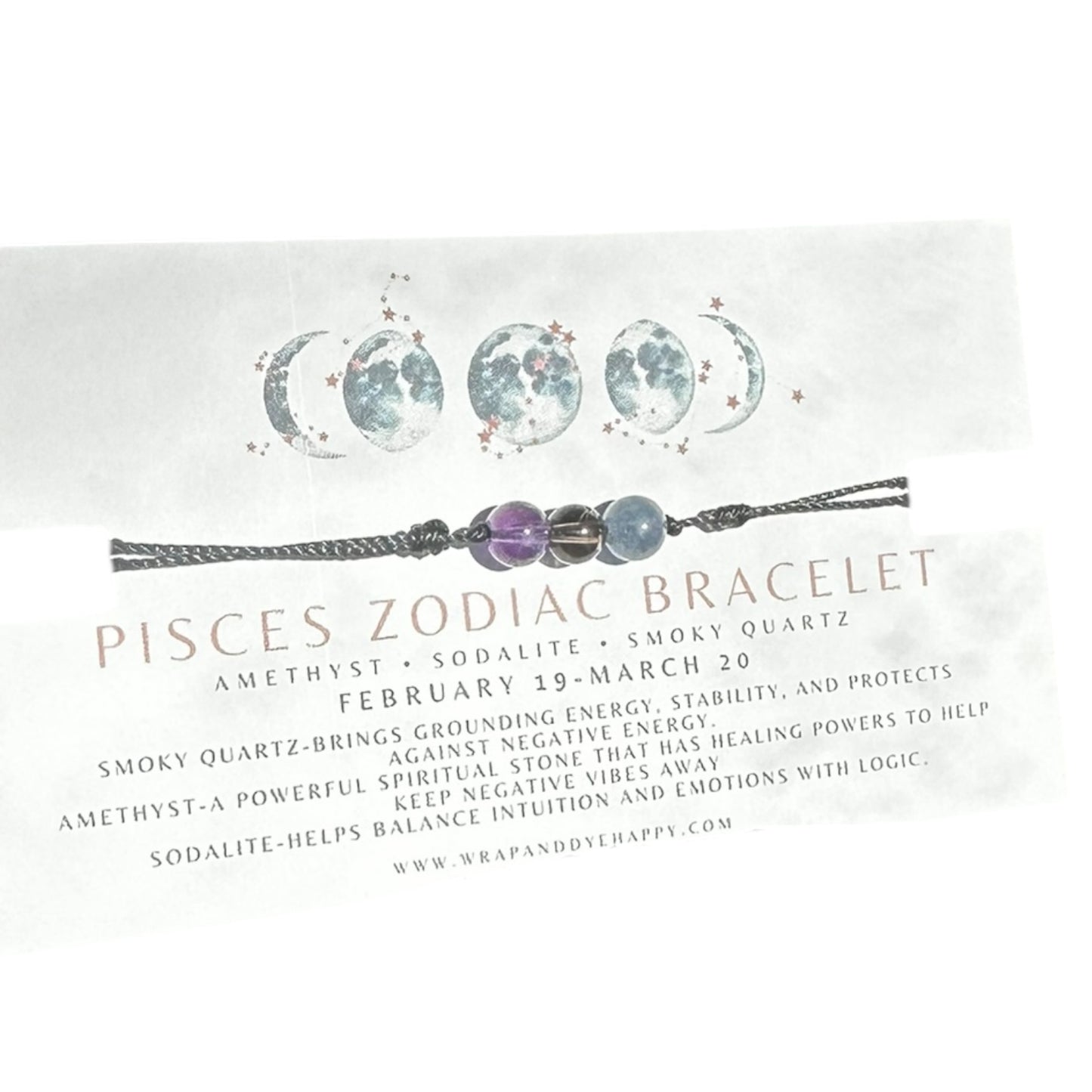 Adjustable Zodiac Horoscope Crystal Bracelet
