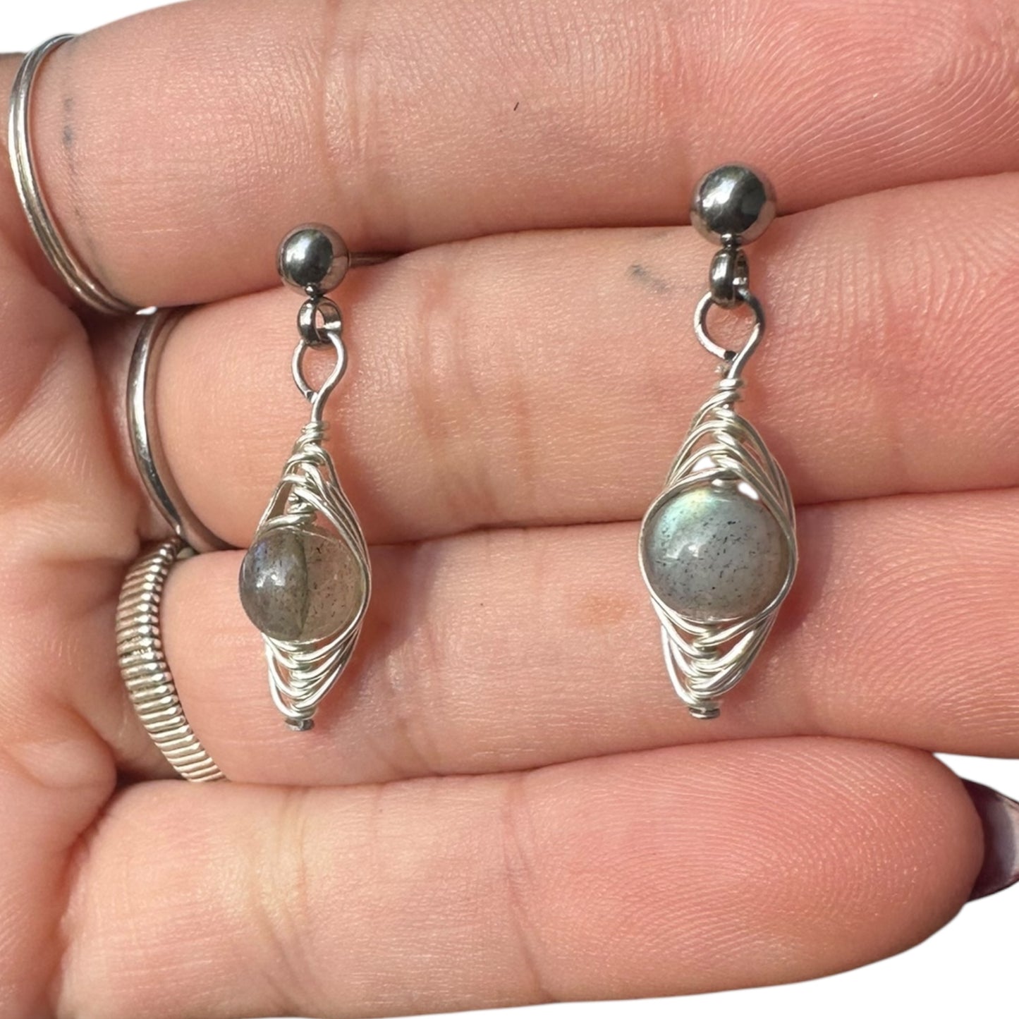 Sterling Silver | 14KT Gold Filled Hypoallergenic Herringbone Dangle Wire Earring