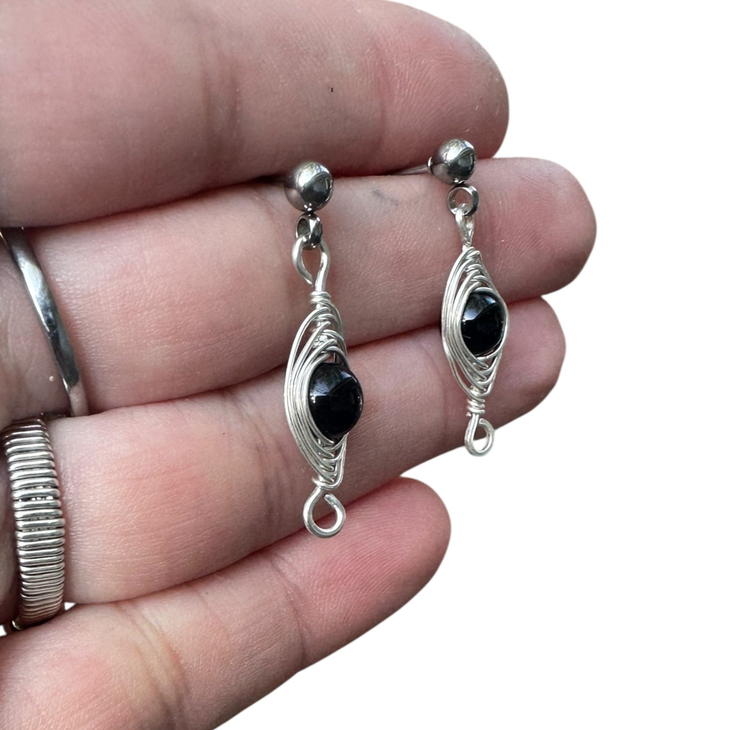 Sterling Silver | 14KT Gold Filled Hypoallergenic Herringbone Dangle Wire Earring