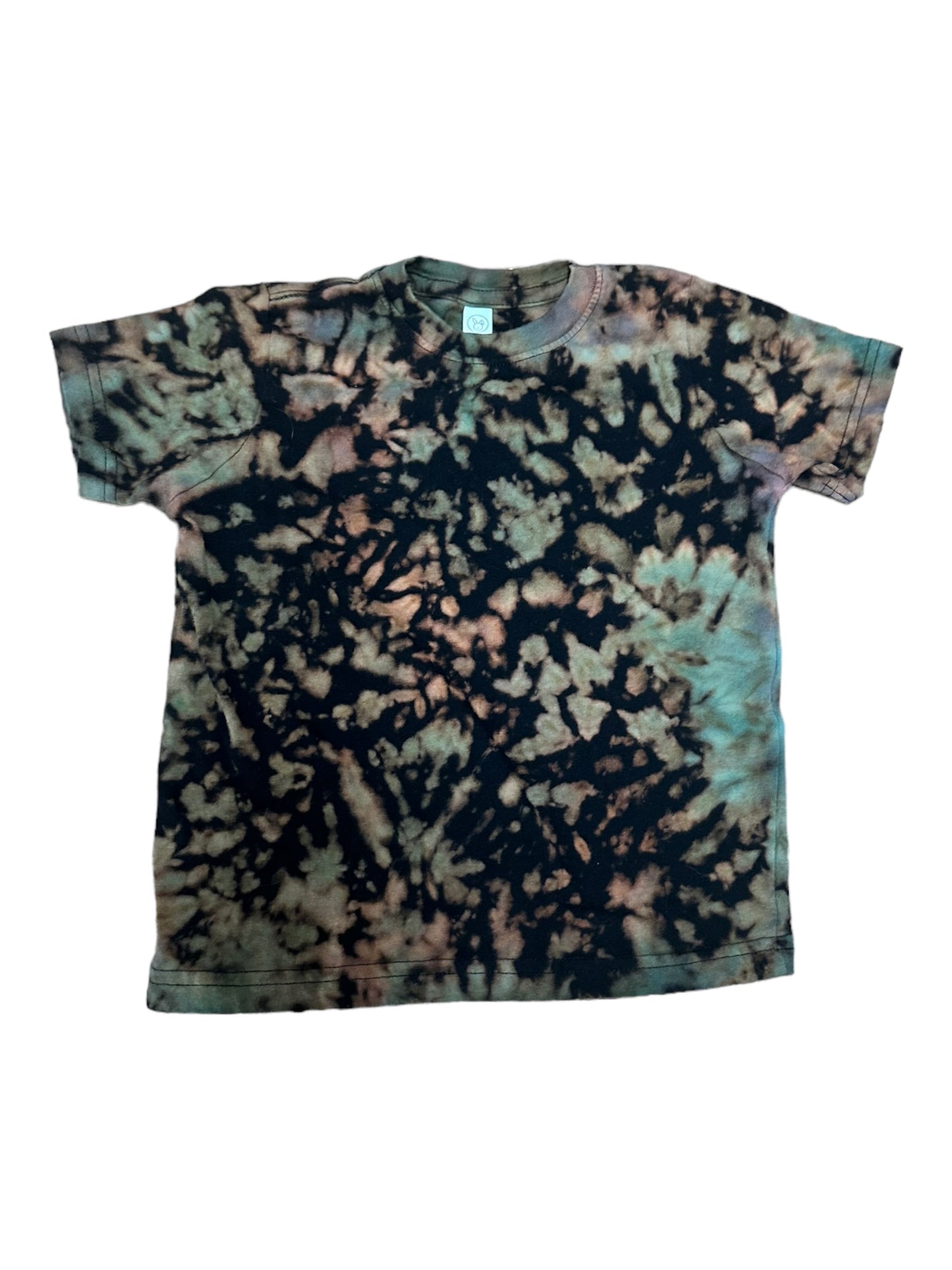 Toddler 4T Blue Pink and Purple Scrunch Reverse Tie Dye Shirt