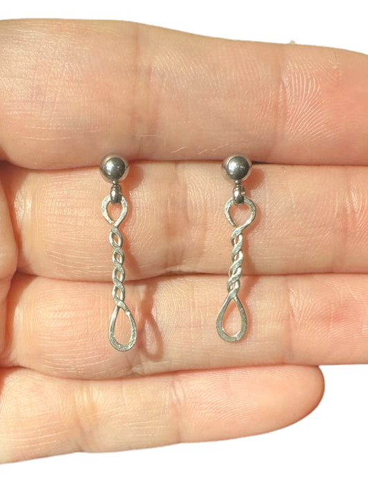 Sterling Silver | 14KT Gold Filled Twisted Wire Earrings