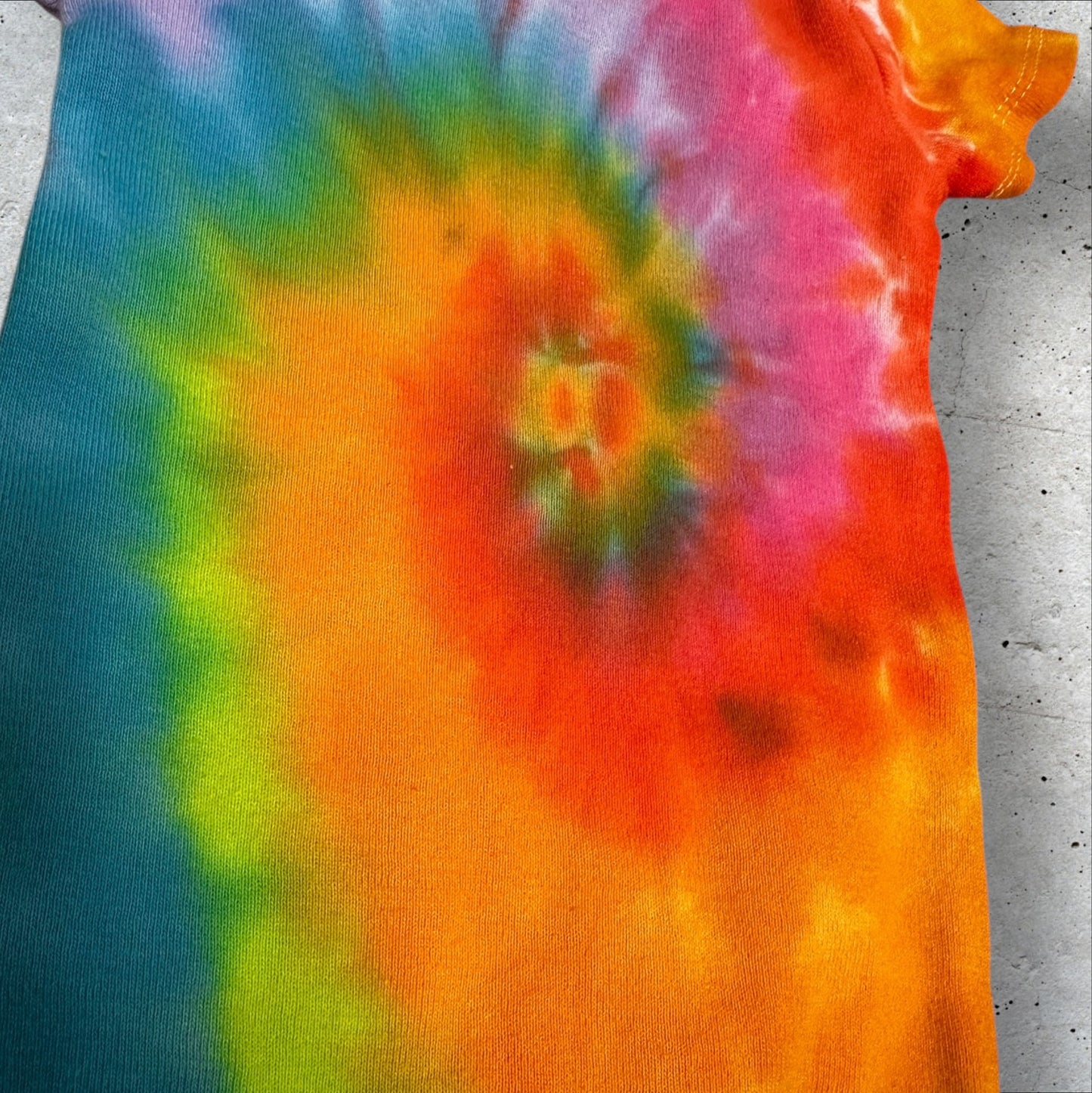 Infant 0-3 Months Neon Rainbow Tie Dye Onesie