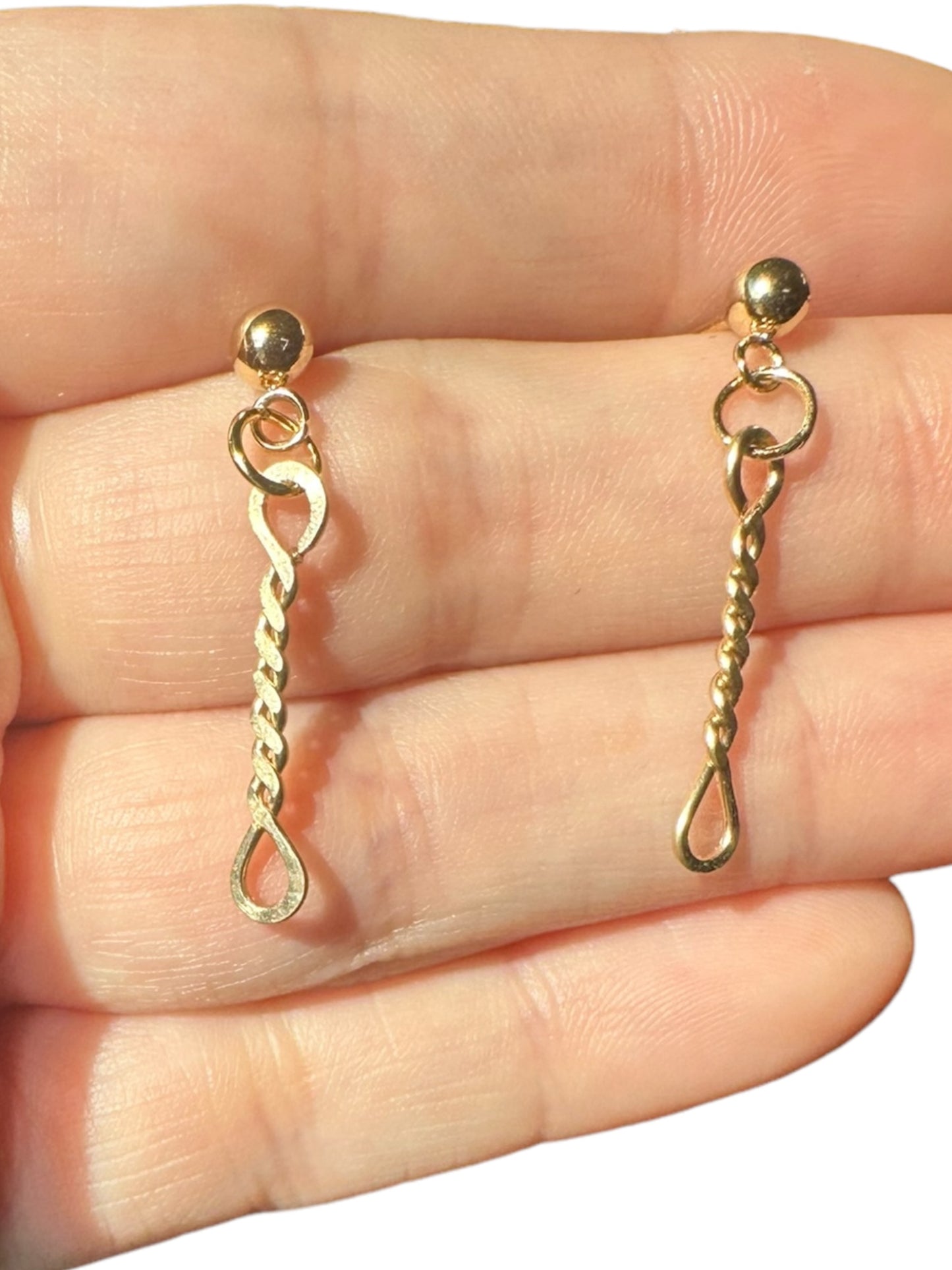 Sterling Silver | 14KT Gold Filled Twisted Wire Earrings