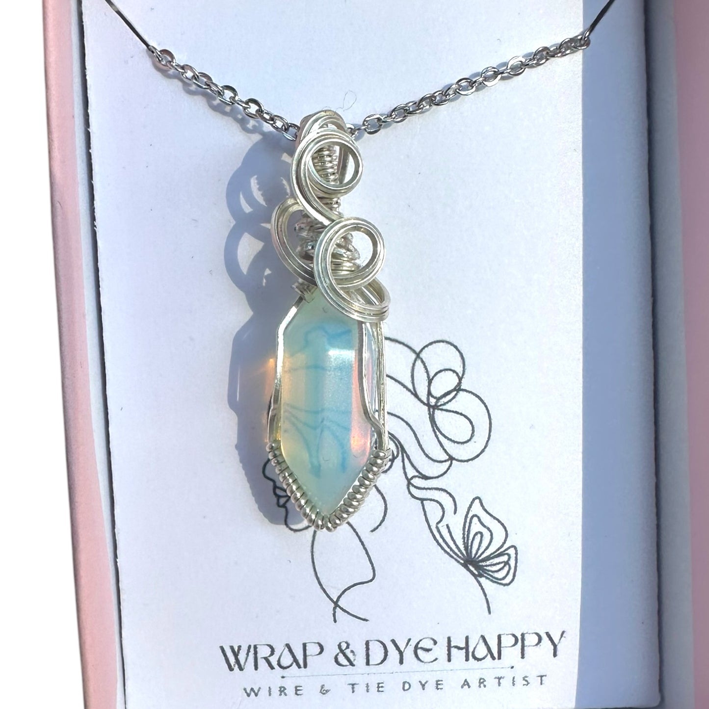Sterling Silver | 14KT Gold Filled Opalite Mini Bezel Pendant