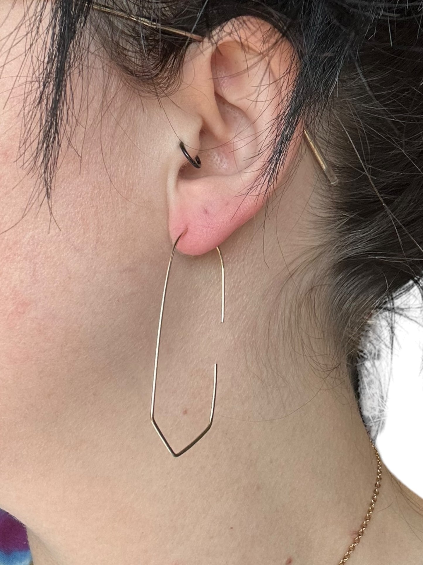 Sterling Silver | 14KT Gold Filled Hammered Wire Earring Threader