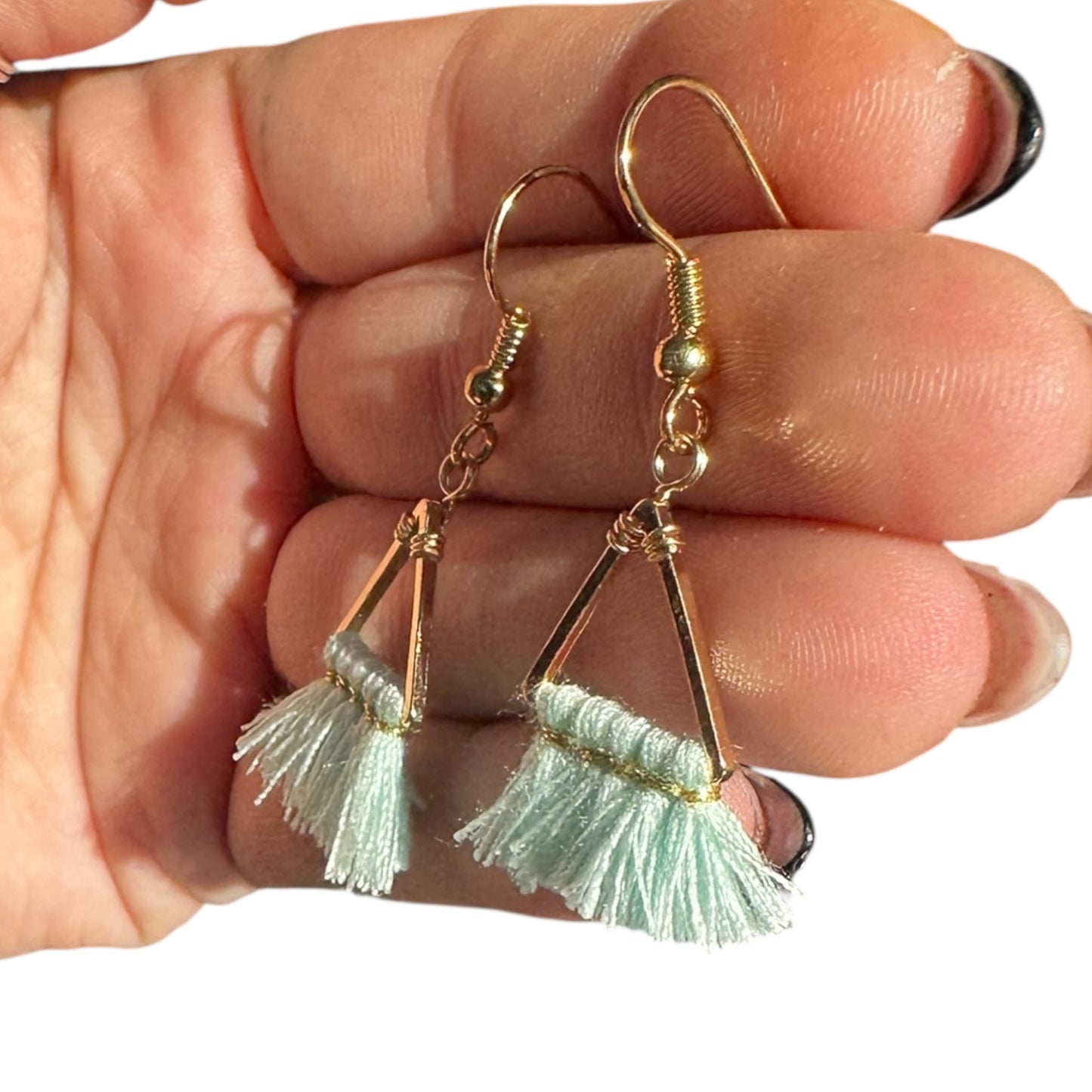 14KT Gold Filled Hypoallergenic Fringe Dangle Wire Earring