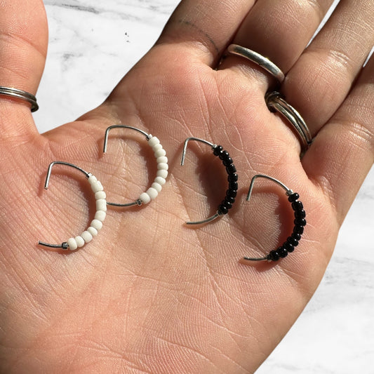 Silver | Gold Hypoallergenic Half Hoop Wire Ear Threaders