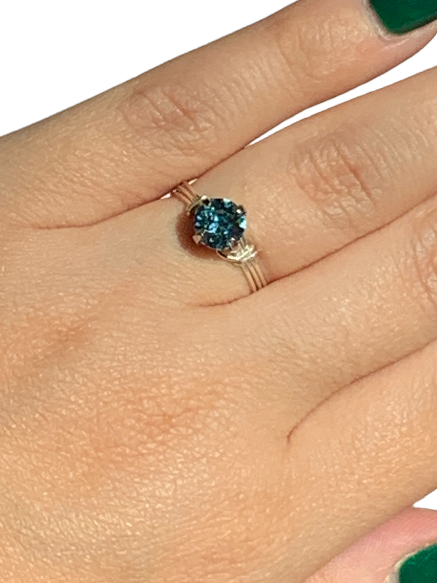 Sterling Silver | 14KT Gold Filled Aquamarine Crystal Ring
