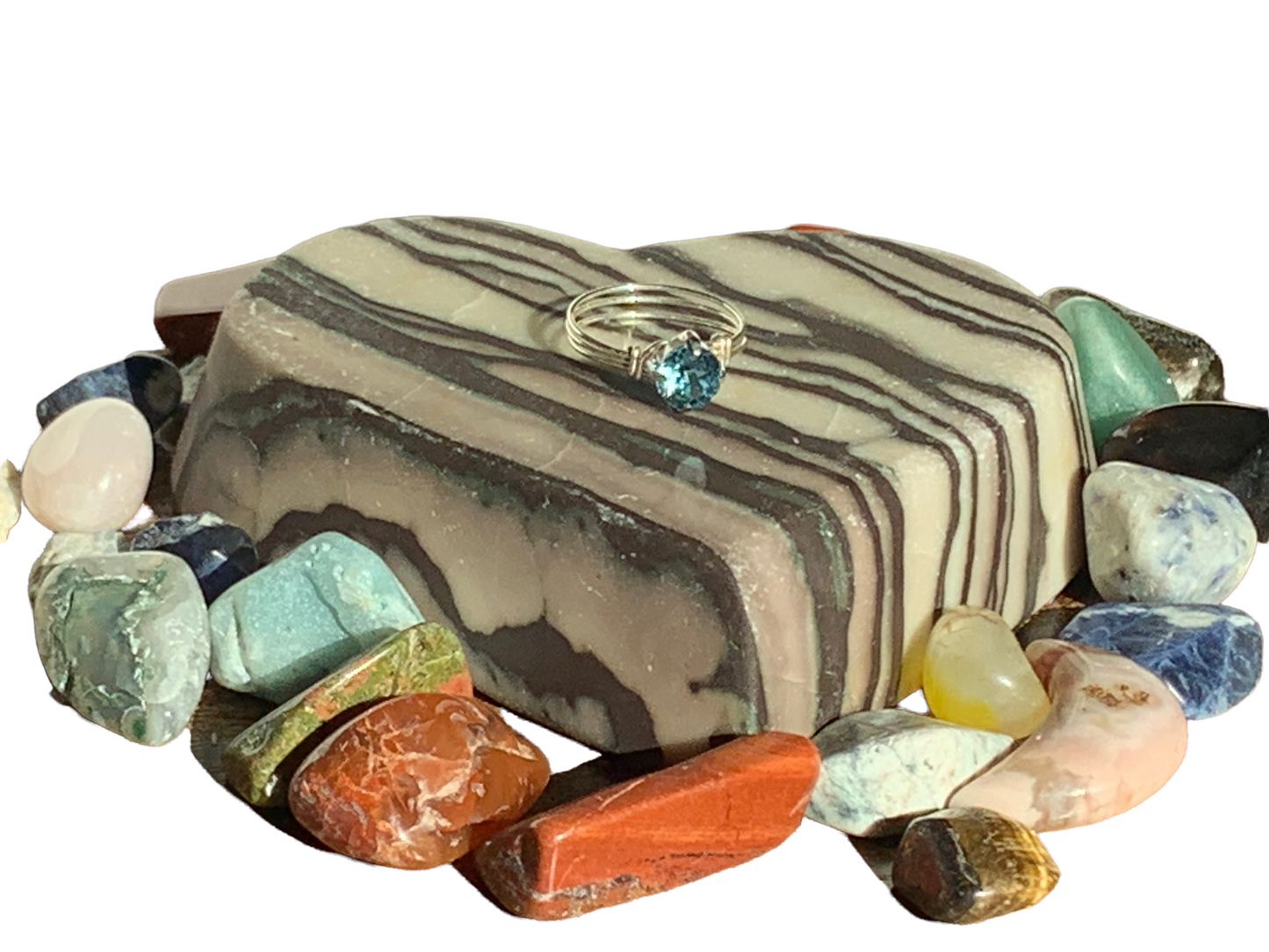 Sterling Silver | 14KT Gold Filled Aquamarine Crystal Ring