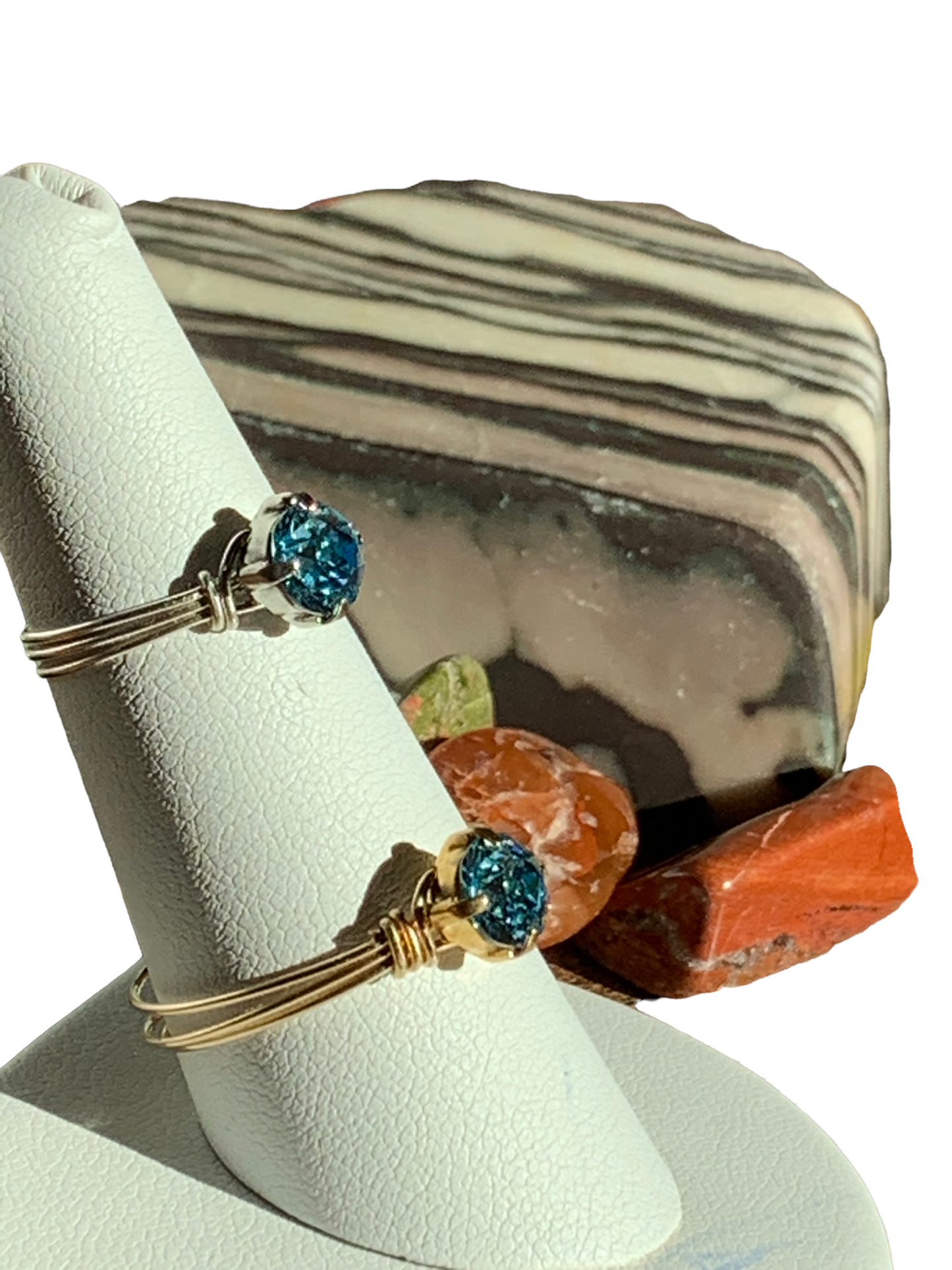 Sterling Silver | 14KT Gold Filled Aquamarine Crystal Ring