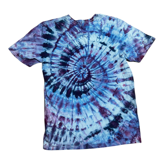 Adult Medium Purple Hues Spiral Ice Dye Tie Dye Shirt