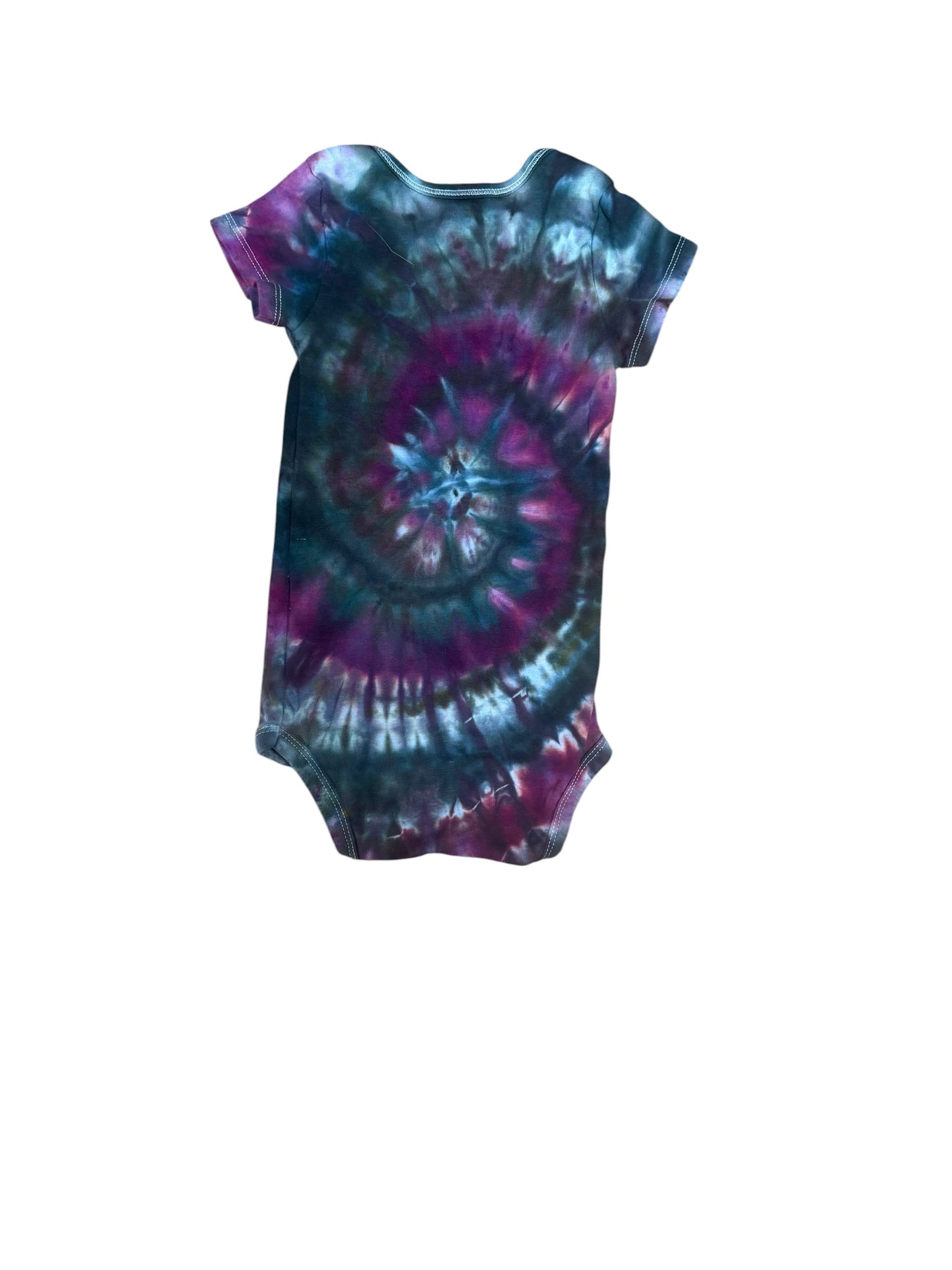 Infant 24 Months Black and Purple Ice Dye Tie Dye Onesie