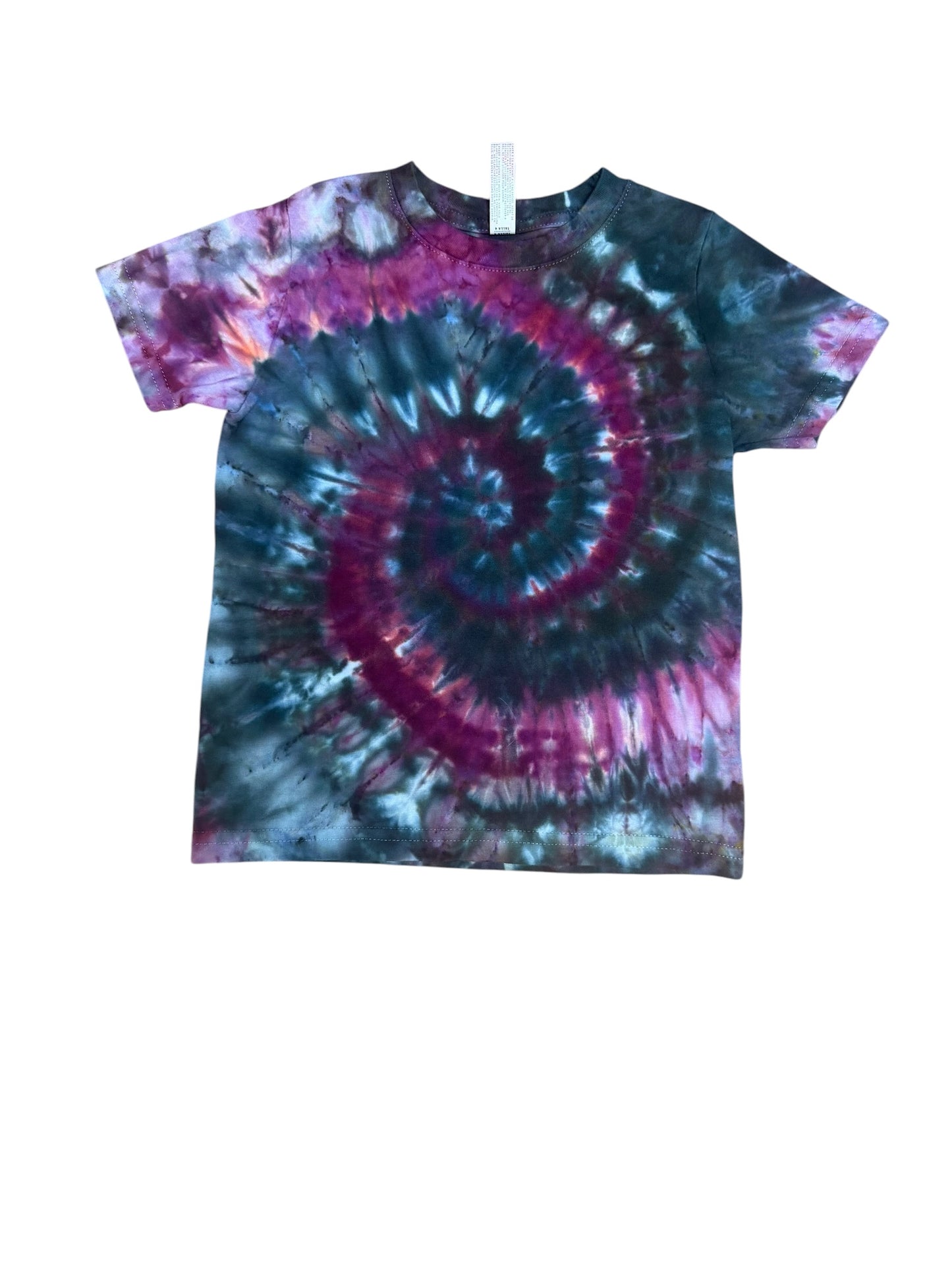 Toddler 4T Black and Purple Spiral Ice Dye Tie Dye Shirt