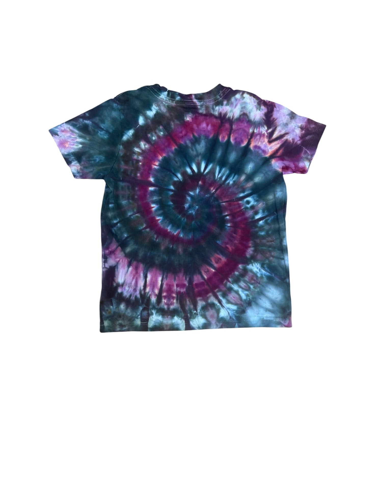 Toddler 4T Black and Purple Spiral Ice Dye Tie Dye Shirt