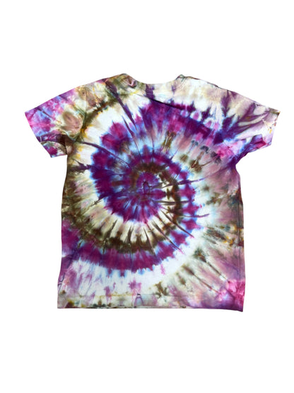Toddler 4T Brown Blue and Purple Spiral Ice Dye Tie Dye Shirt