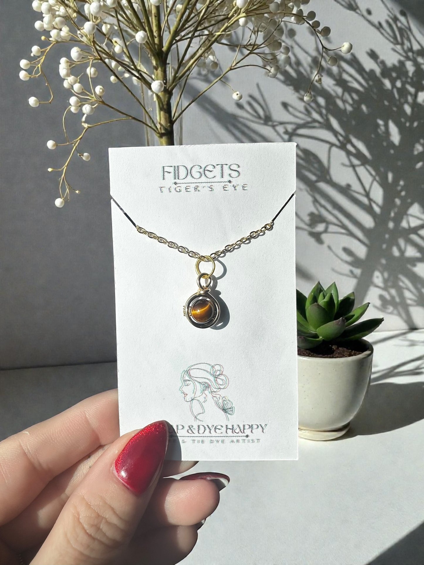 Sterling Silver | 14KT Gold Filled Mini Crystal Fidget Wire Wrapped Pendant