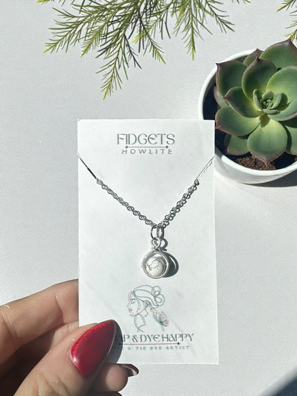 Sterling Silver | 14KT Gold Filled Mini Crystal Fidget Wire Wrapped Pendant