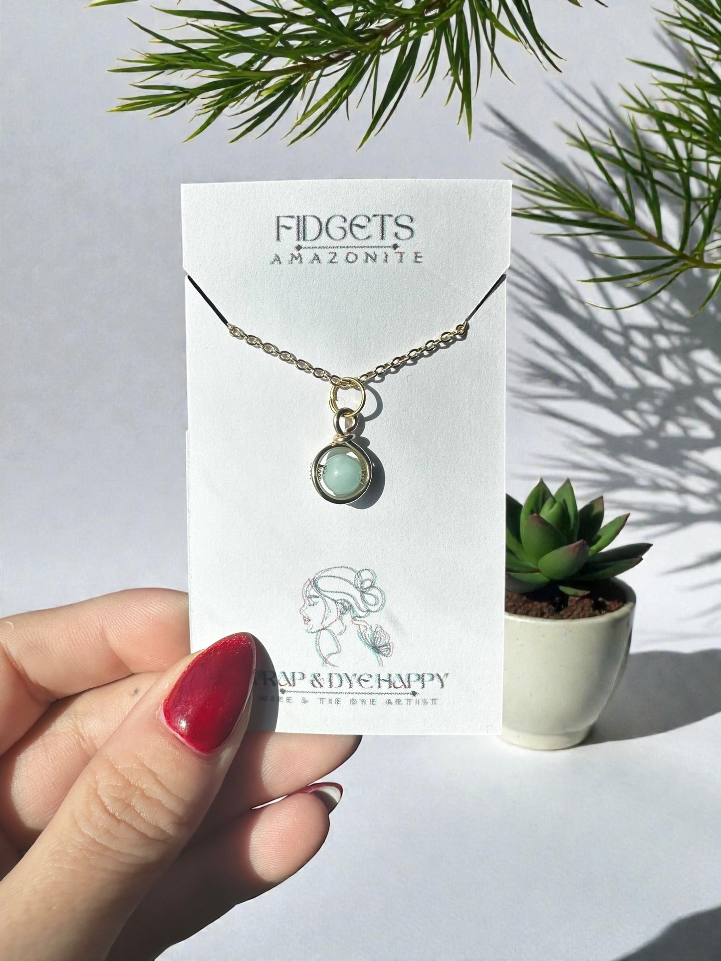 Sterling Silver | 14KT Gold Filled Mini Crystal Fidget Wire Wrapped Pendant