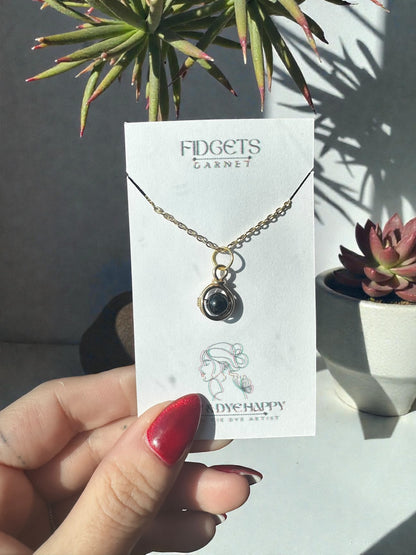Sterling Silver | 14KT Gold Filled Mini Crystal Fidget Wire Wrapped Pendant