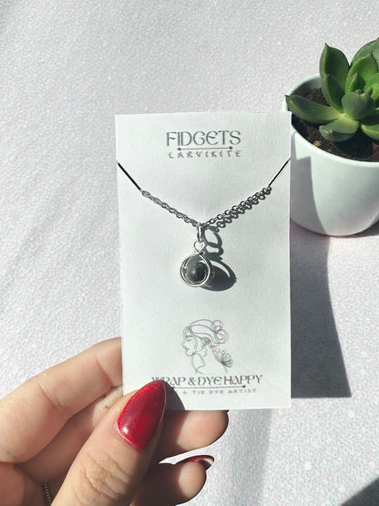 Sterling Silver | 14KT Gold Filled Mini Crystal Fidget Wire Wrapped Pendant