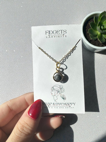 Sterling Silver | 14KT Gold Filled Mini Crystal Fidget Wire Wrapped Pendant